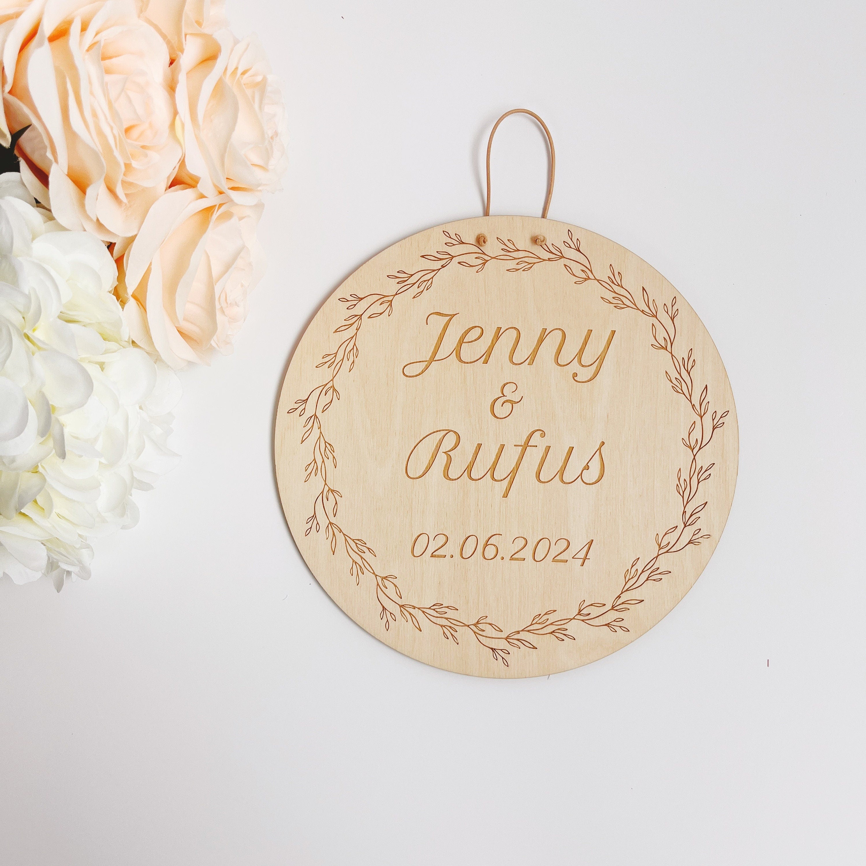 Personalisiertes Holzschild für die Hochzeit, Hochzeitsgeschenk, Geschenk zur Hochzeit