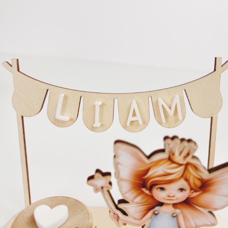 Personalisierter Zahnfee Teller für Jungs mit Feenfigur