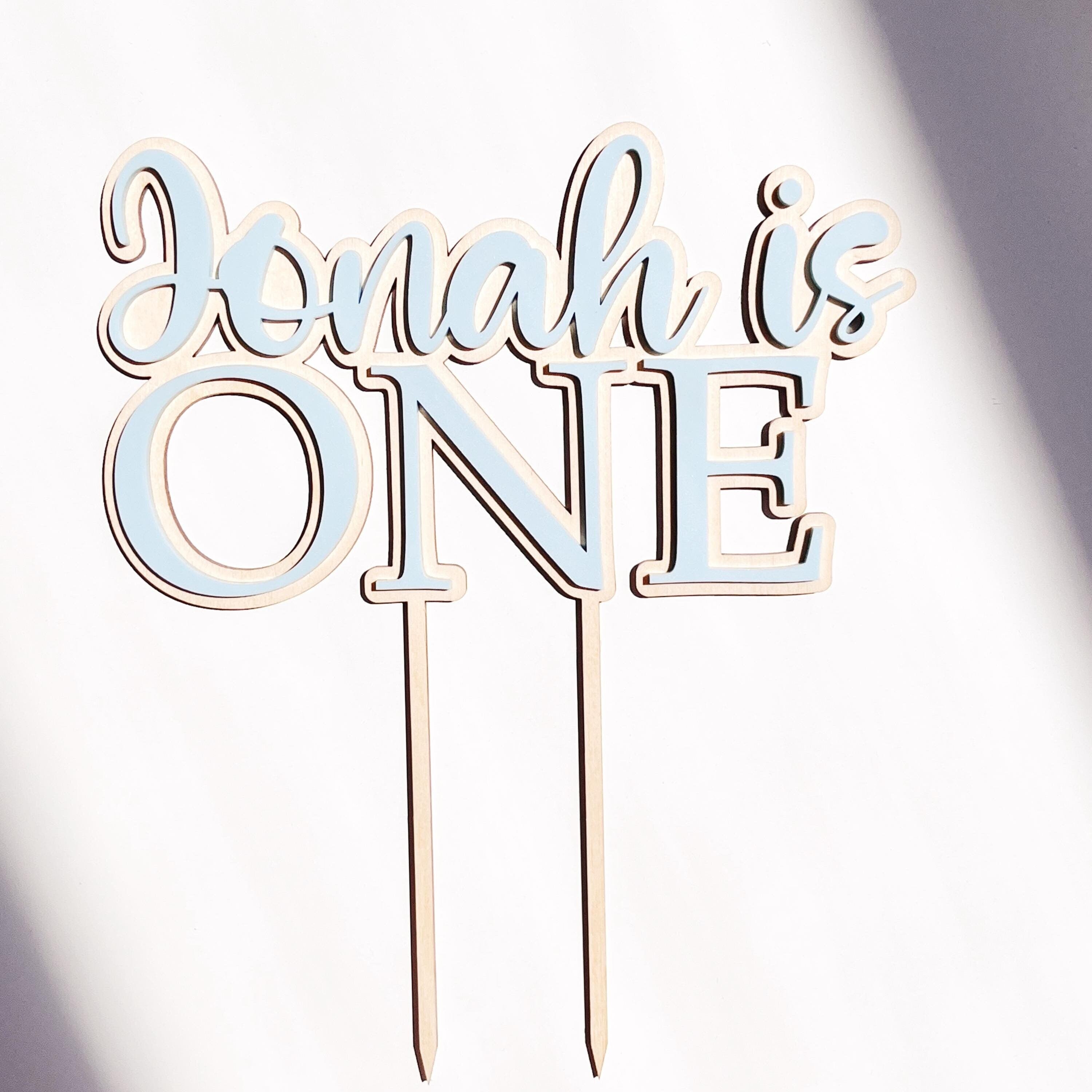 Caketopper mit Holz und Acryl, Happy Birthday Caketopper