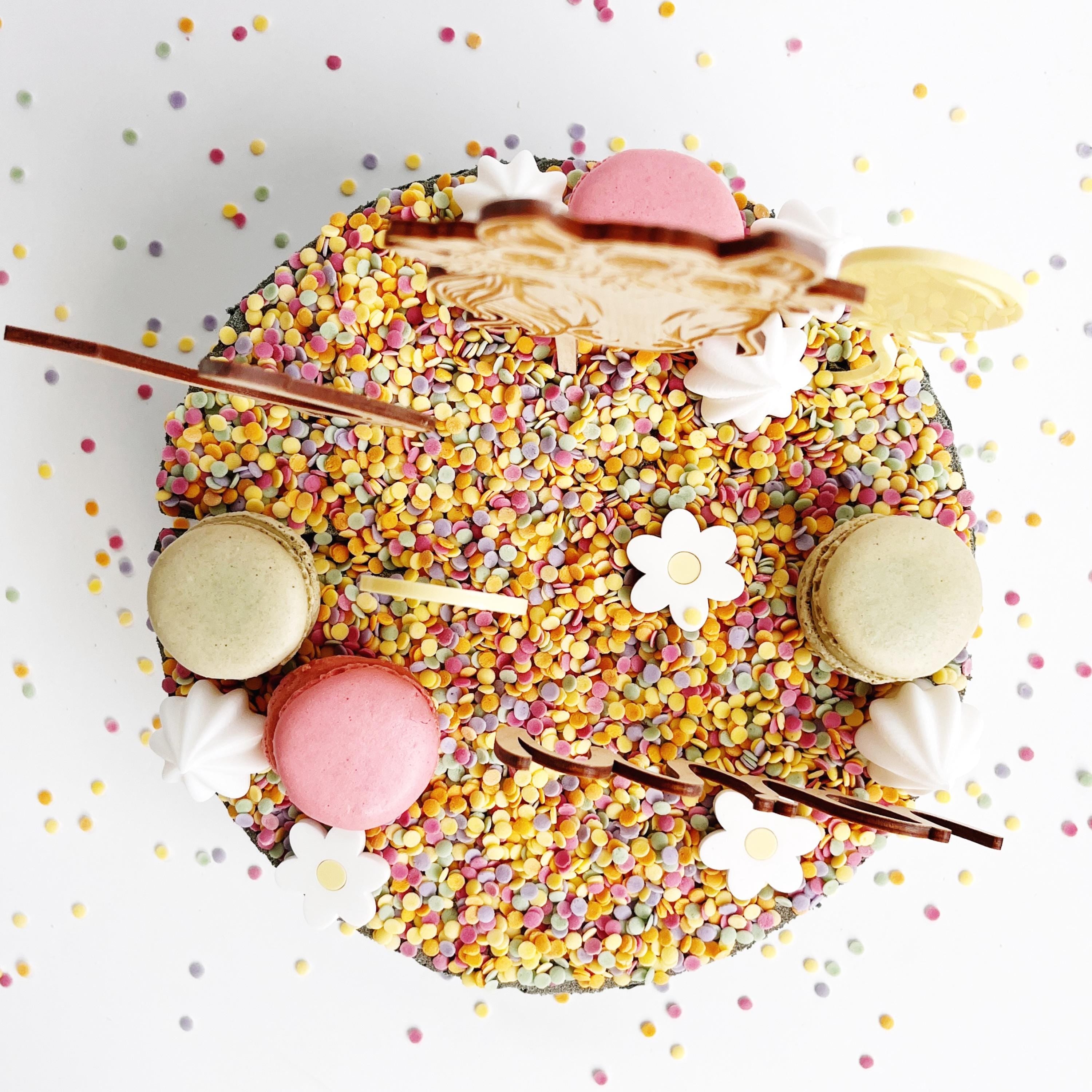 Caketopper Set Pferd mit Hufeisen und Namen, Caketopper für Geburtstag, Tortendekoration