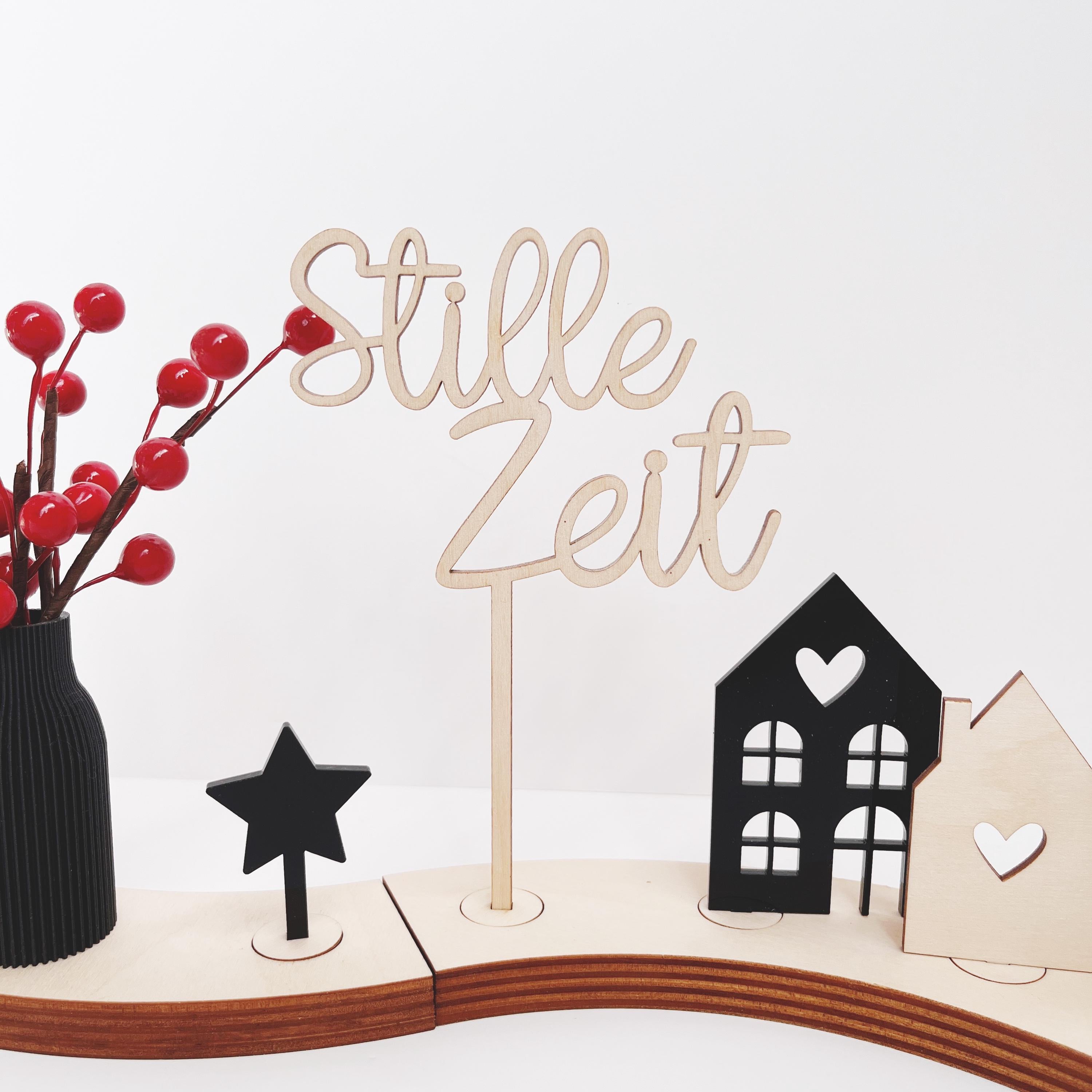 Adventskranz modern länglich – Tischdekoration für Weihnachten – Dekoration Weihnachtsfest – Moderner Adventskranz für dein Weihnachten