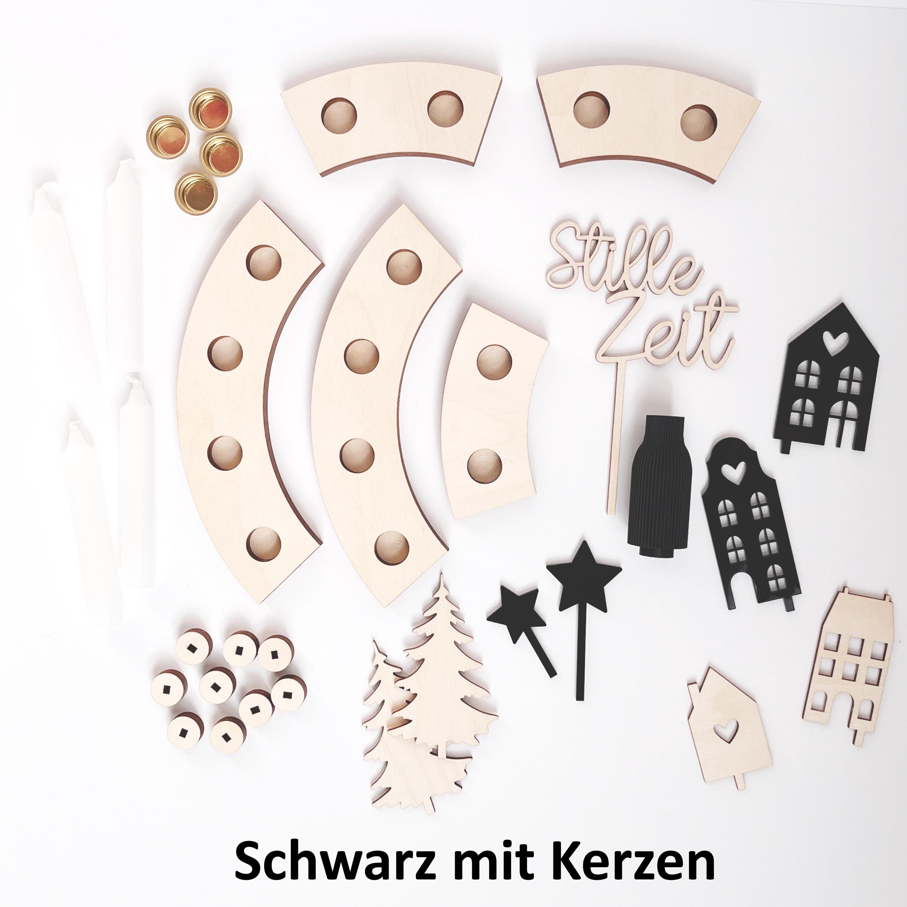 Adventskranz modern länglich – Tischdekoration für Weihnachten – Dekoration Weihnachtsfest – Moderner Adventskranz für dein Weihnachten