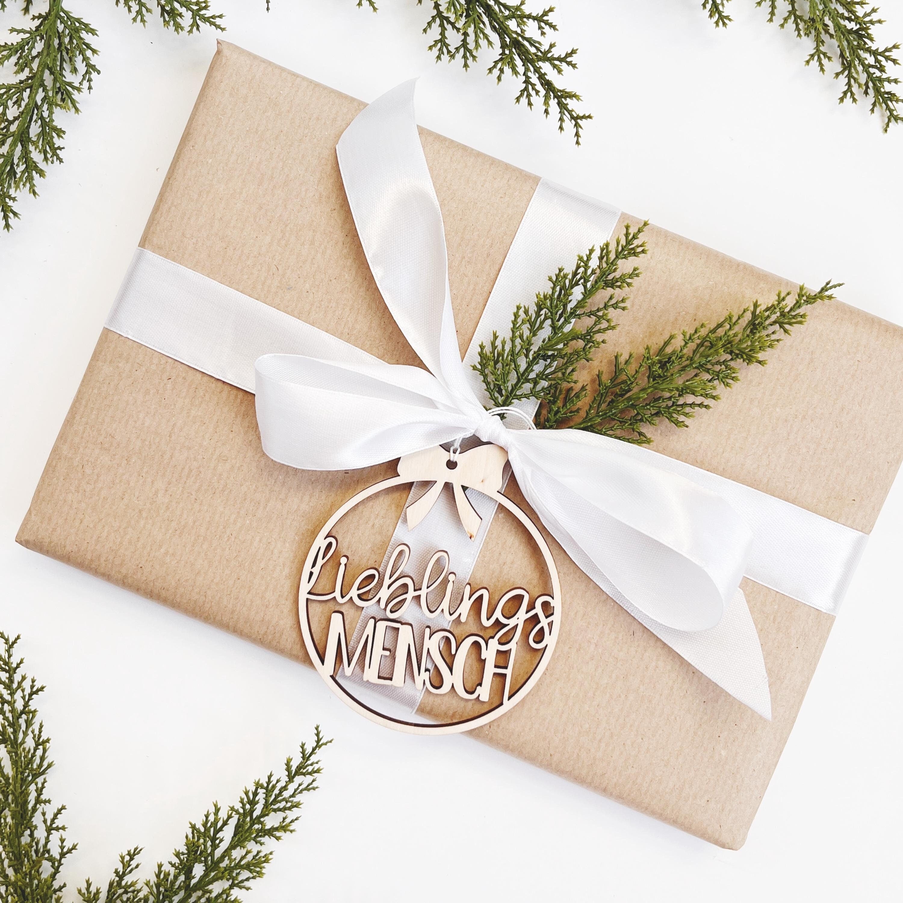 Lieblingsmensch Christbaumkugel aus Holz, Lieblingsmensch Geschenkanhänger, Weihnachtsdekoration, Christbaumschmuck, Weihnachtsbaumschmuck