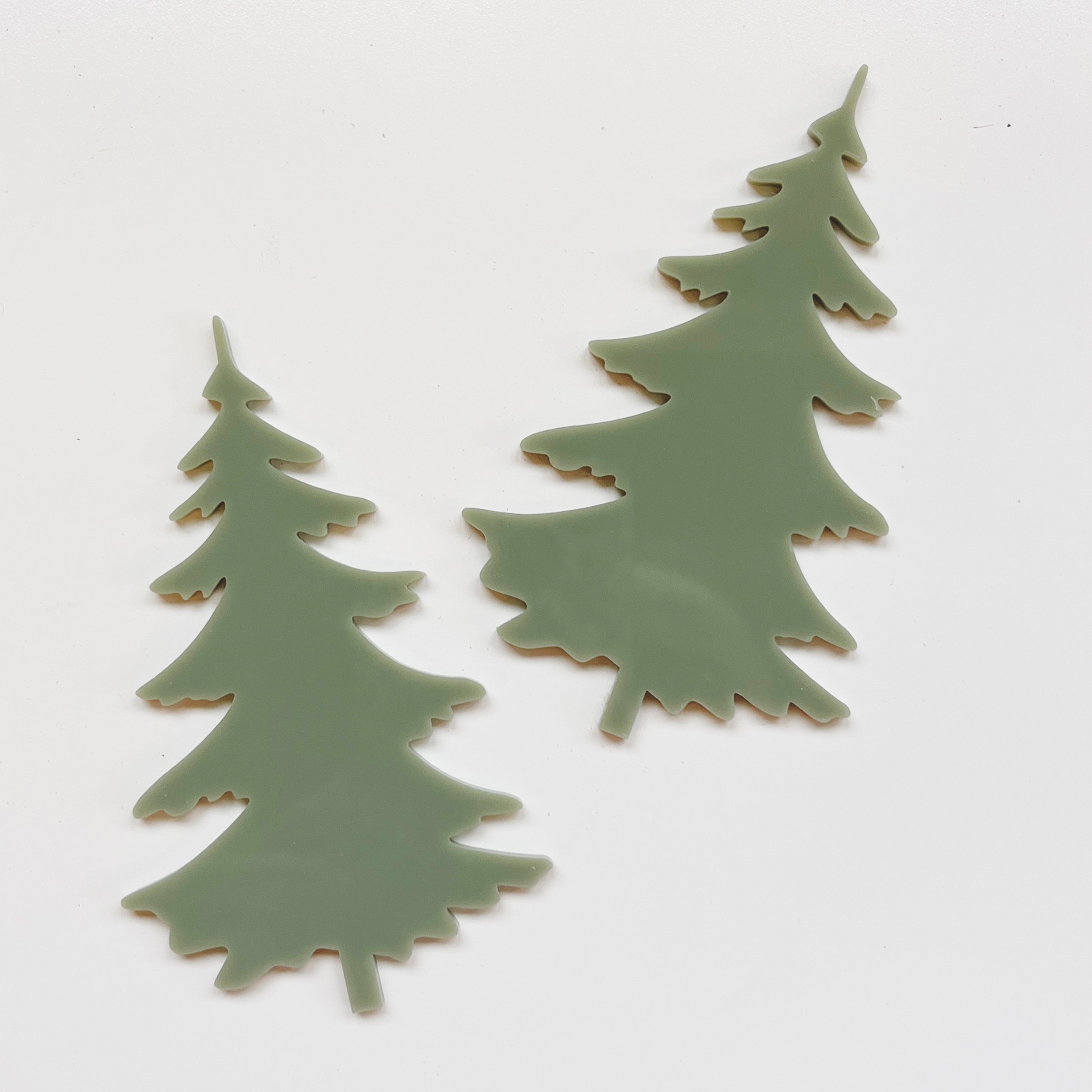 Tannenbäume Stecker Set olivgrün