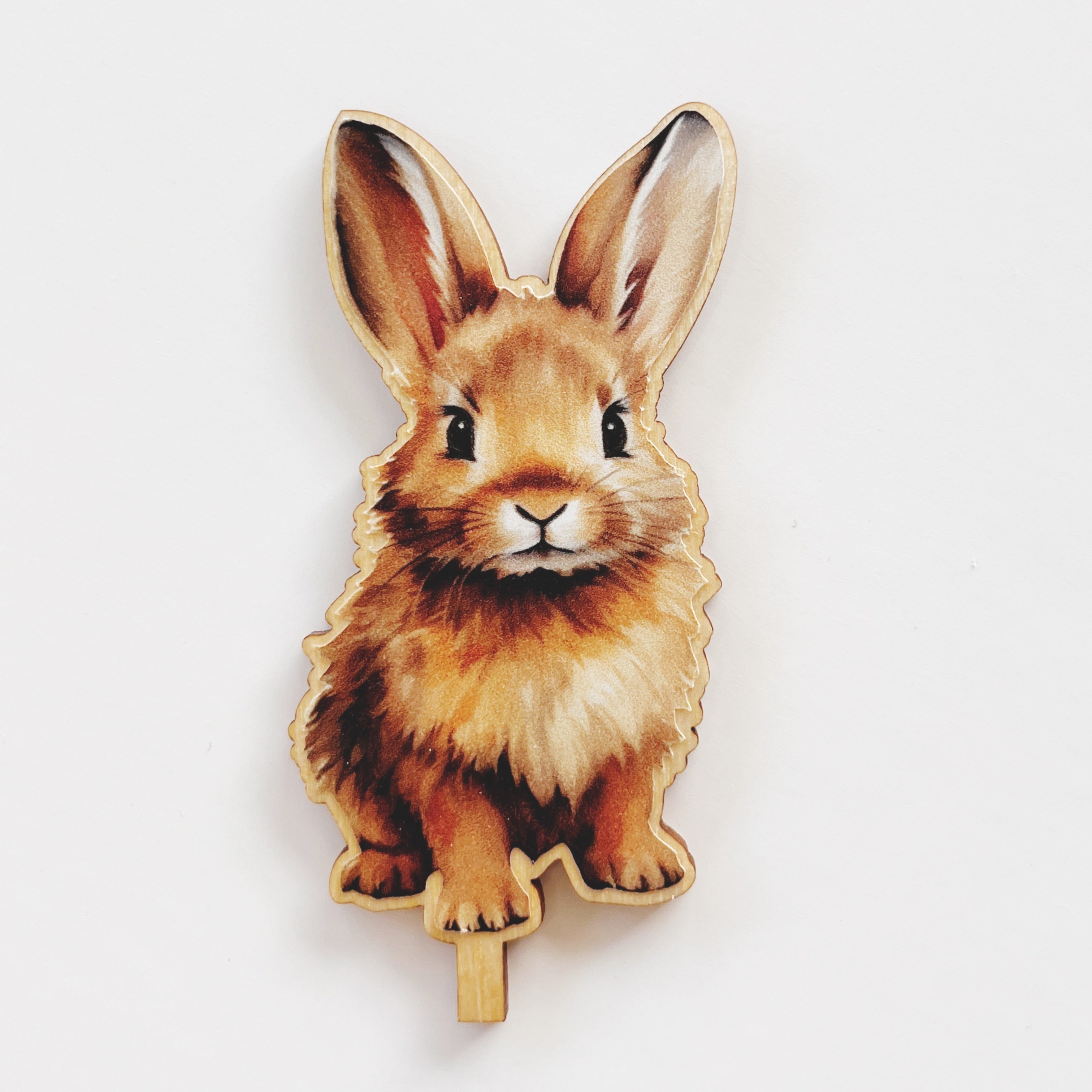 Motivstecker Hase braun sitzend