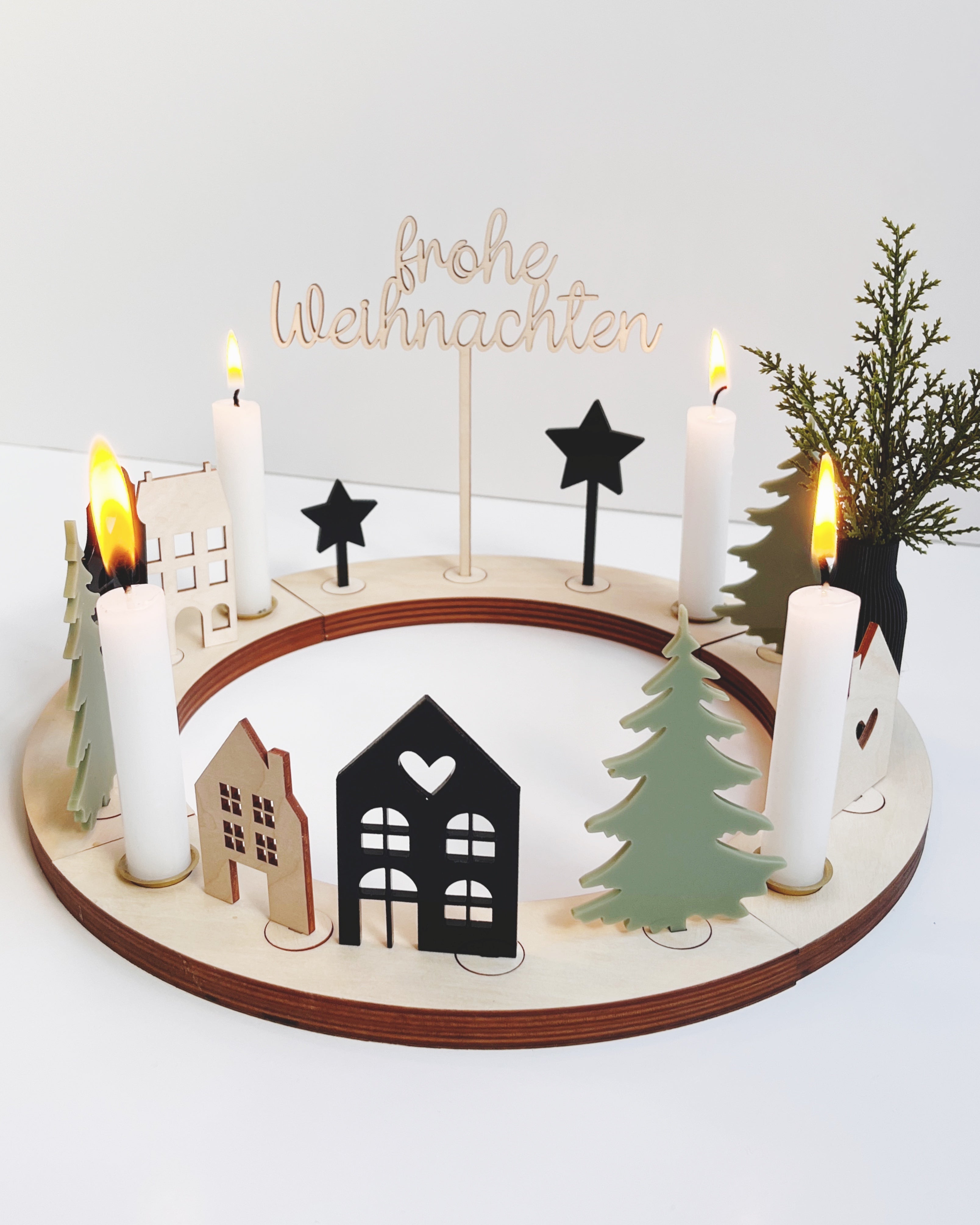 Handgemachter Adventskranz – nachhaltig, erweiterbar & jedes Jahr wiederverwendbar