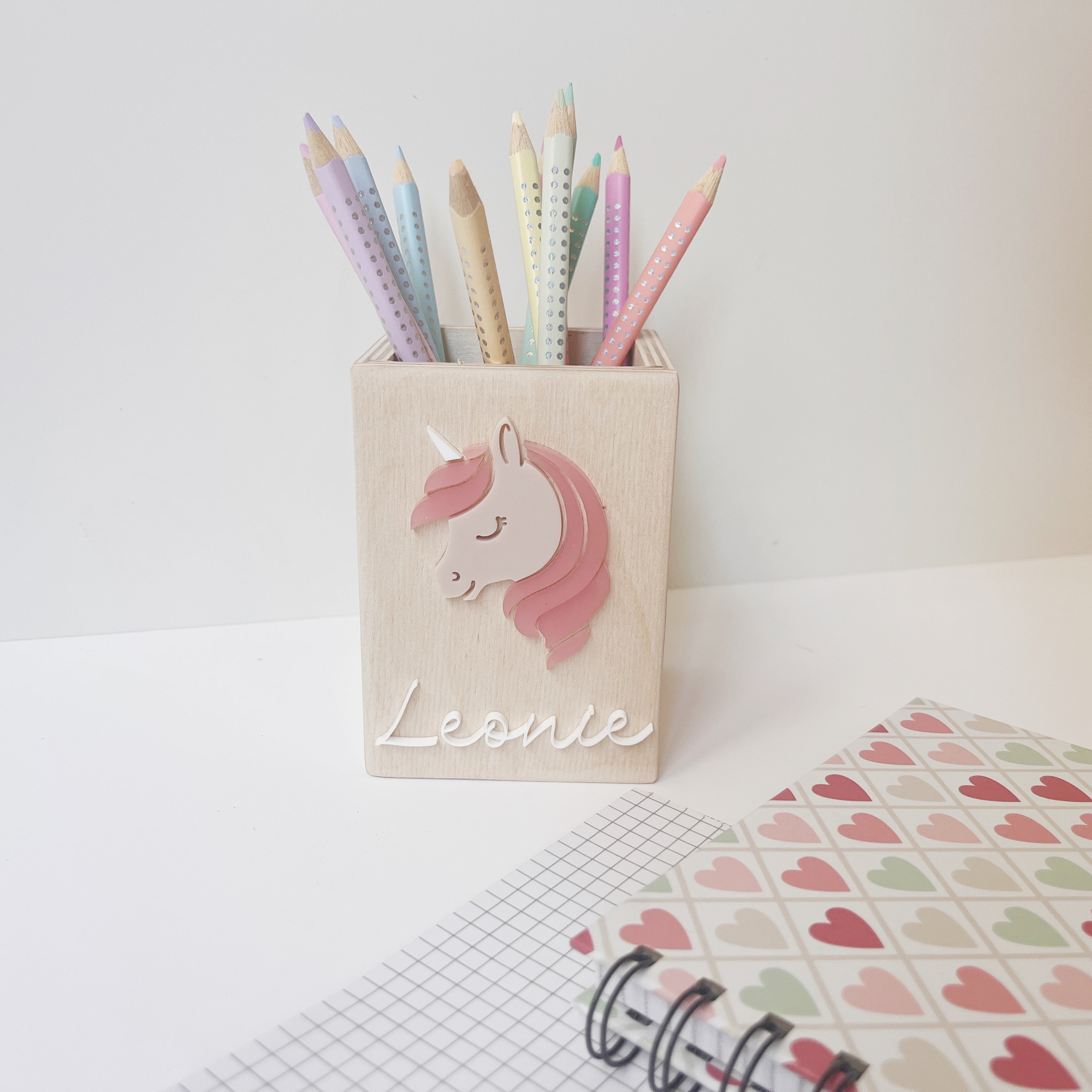 Einhorn Stiftehalter personalisiert, Schulstart Geschenk, Einschulung Geschenk