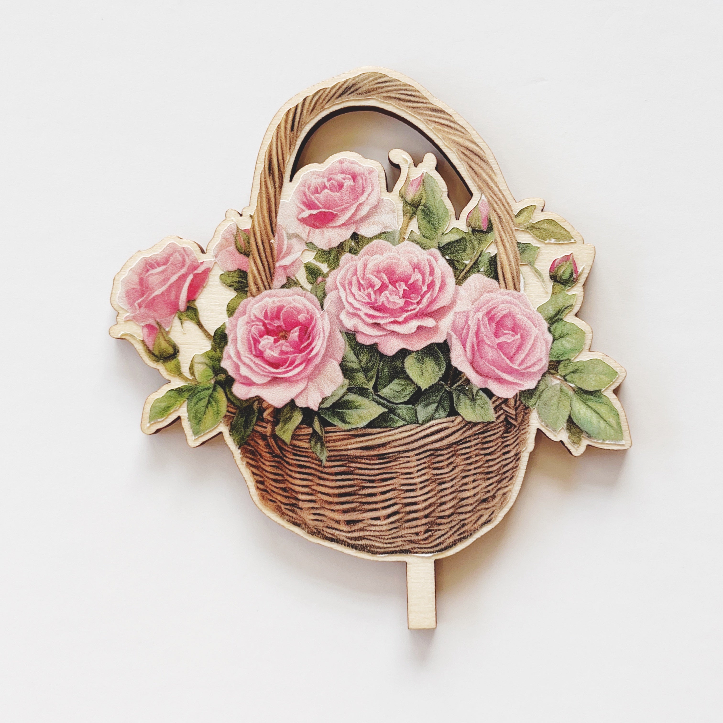 Motivstecker Korb mit Rosen