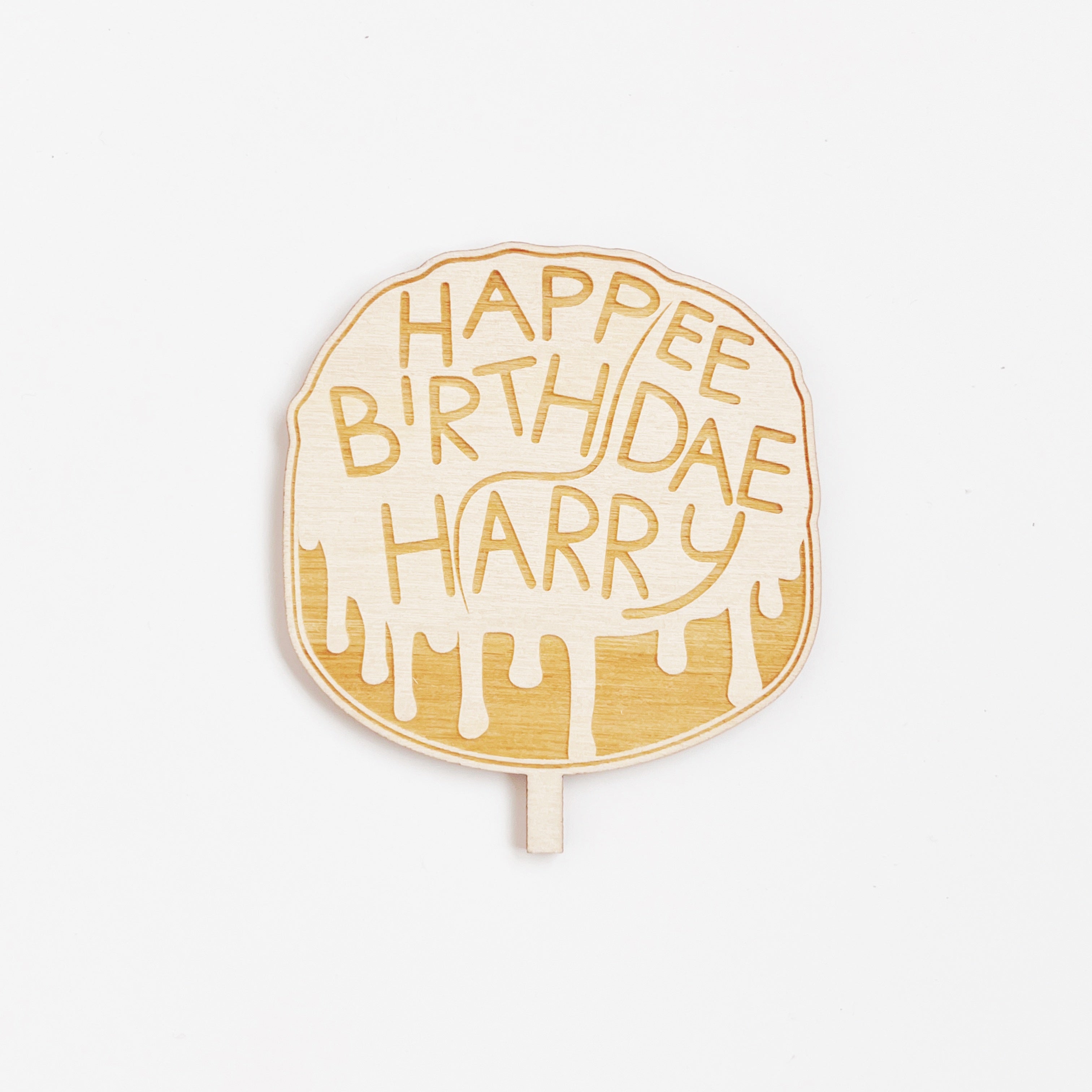 Motivstecker aus Holz, Geburtstagskuchen