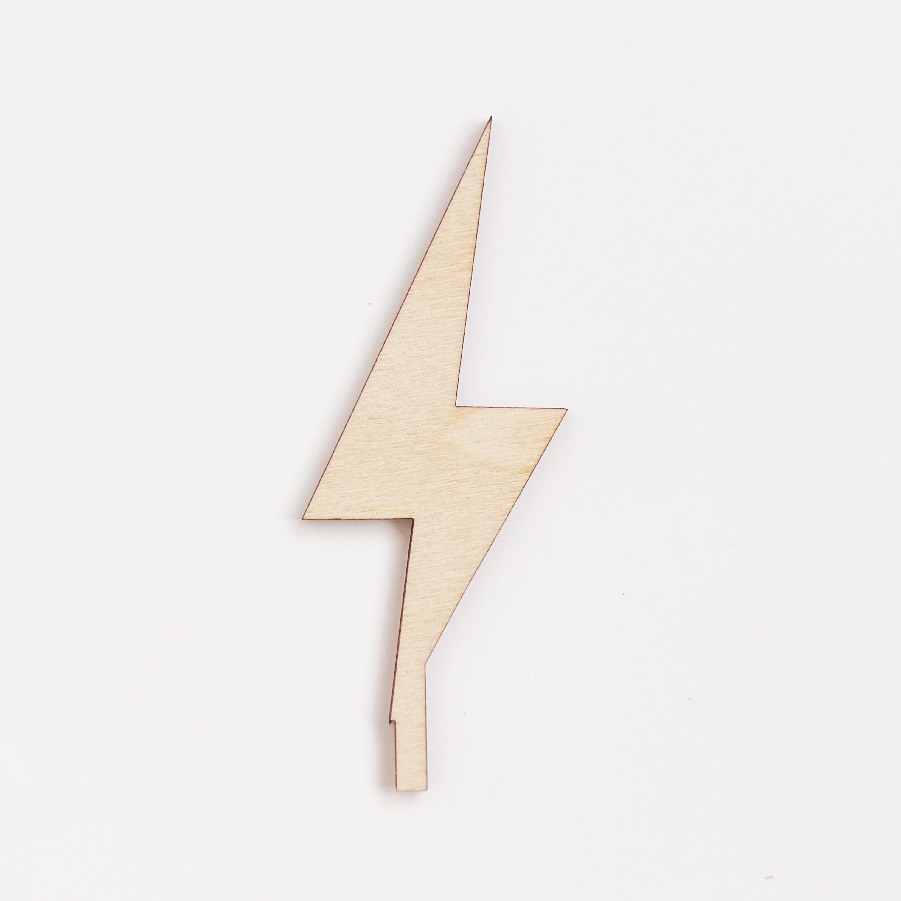 Motivstecker aus Holz, Blitz