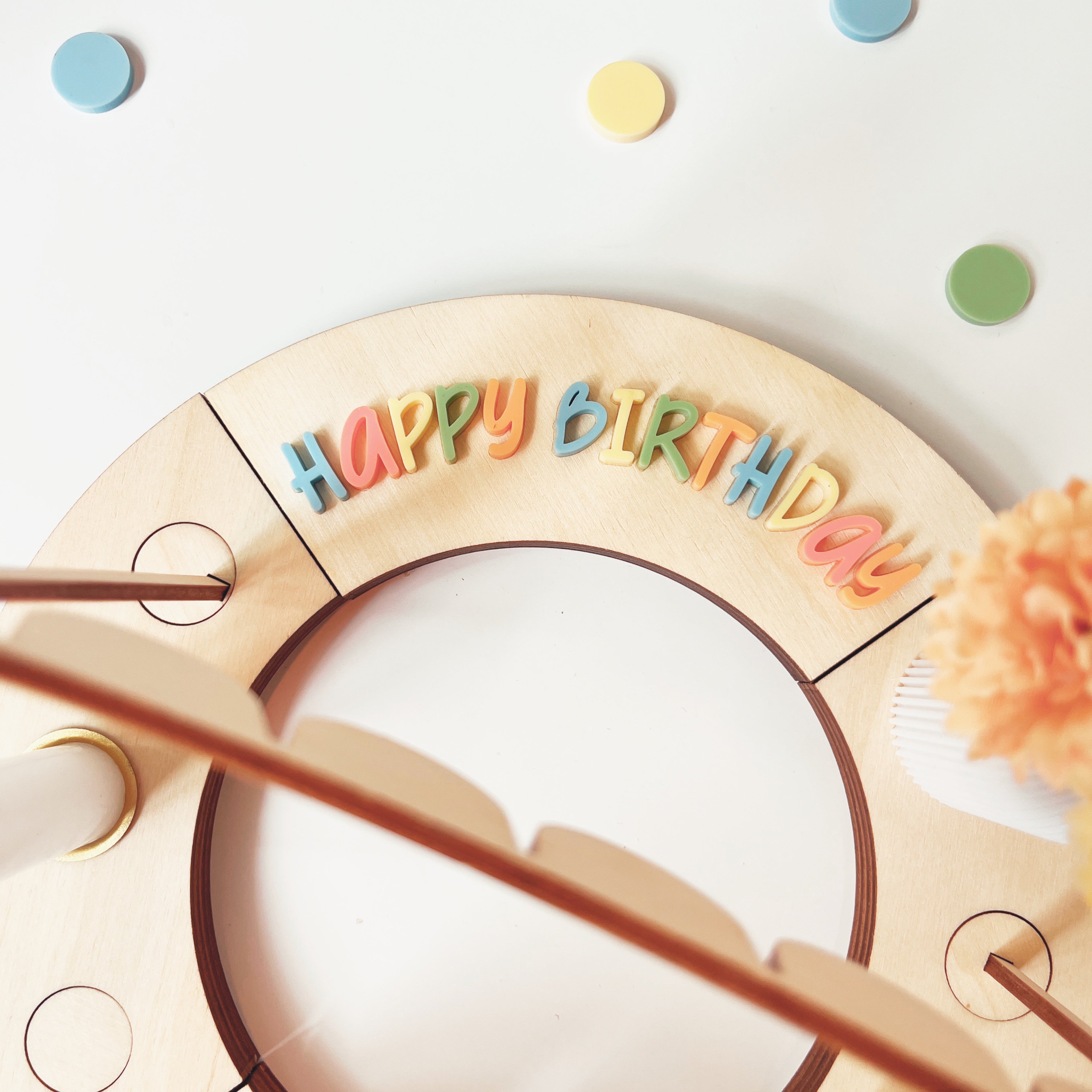 Personalisierter Geburtstagkranz bunt