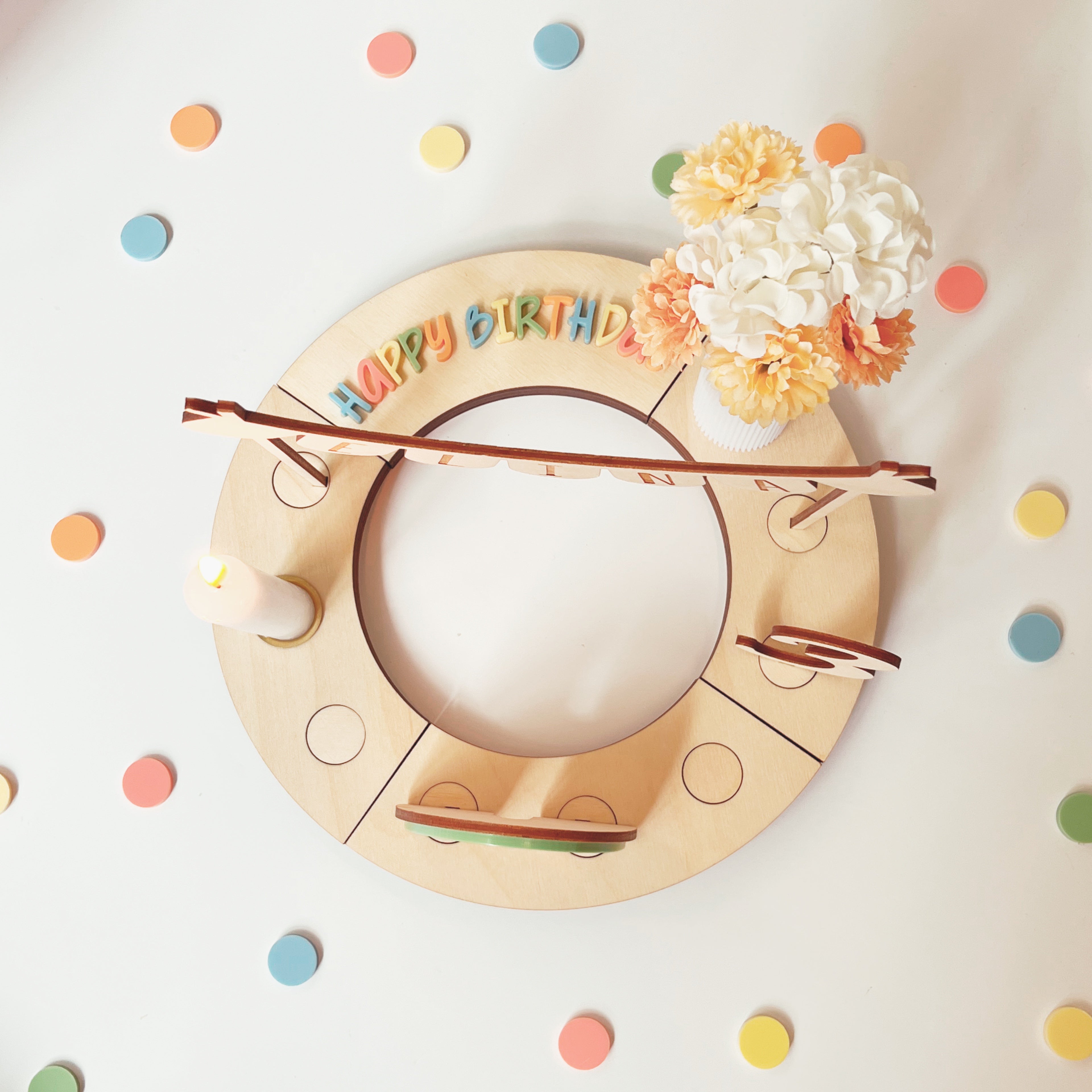 Personalisierter Geburtstagkranz bunt