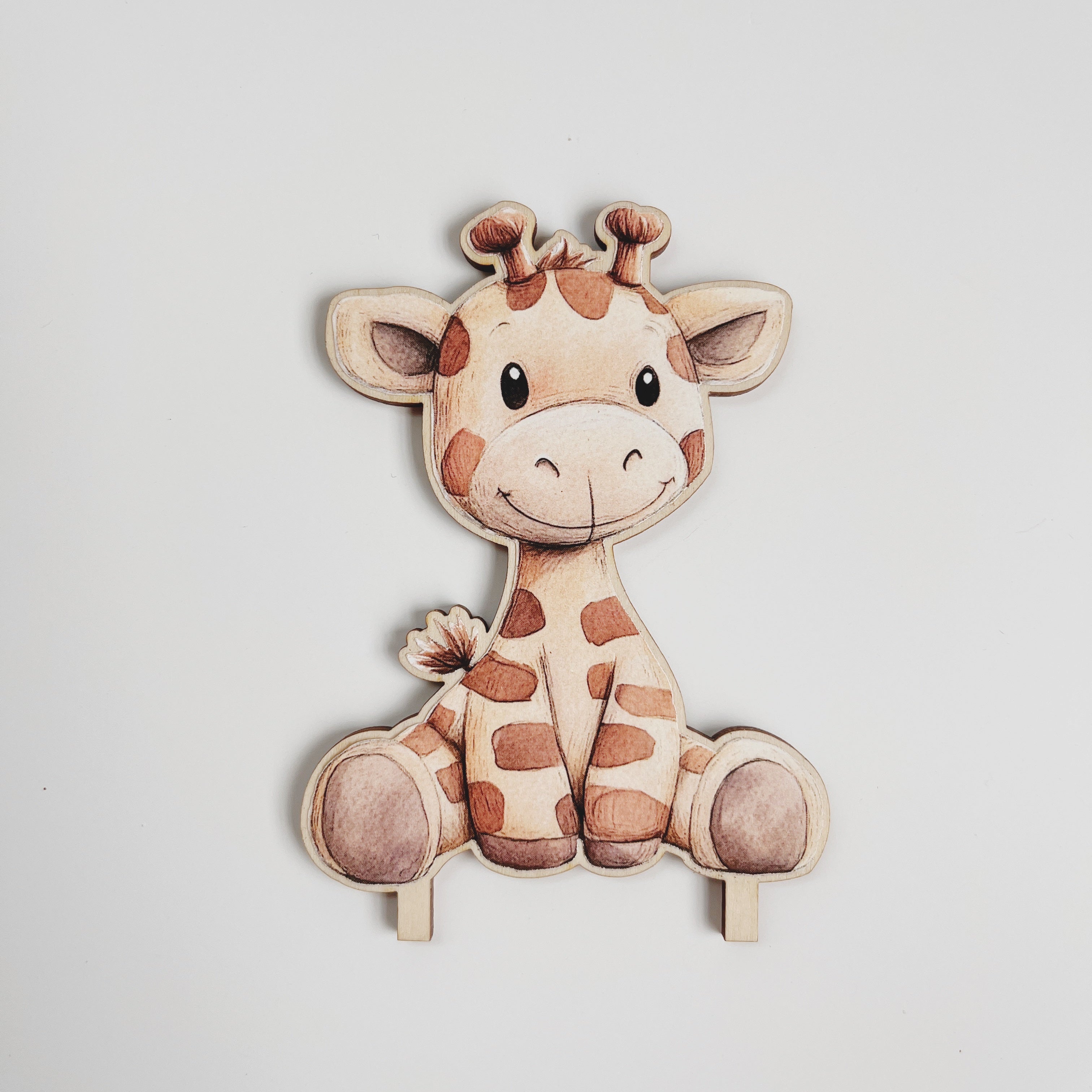 Motivstecker Giraffe sitzend