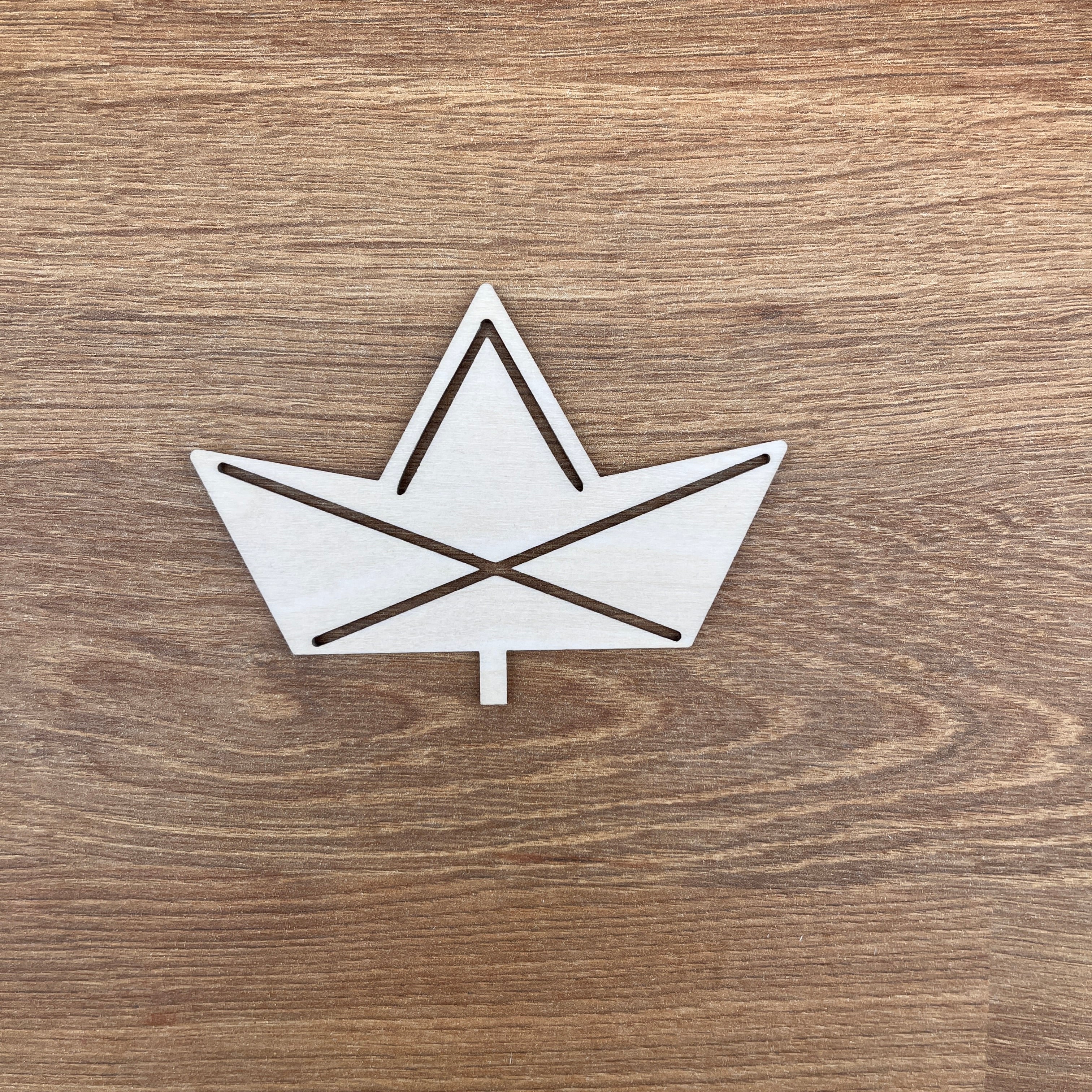Papierboot Motivstecker geschnitten