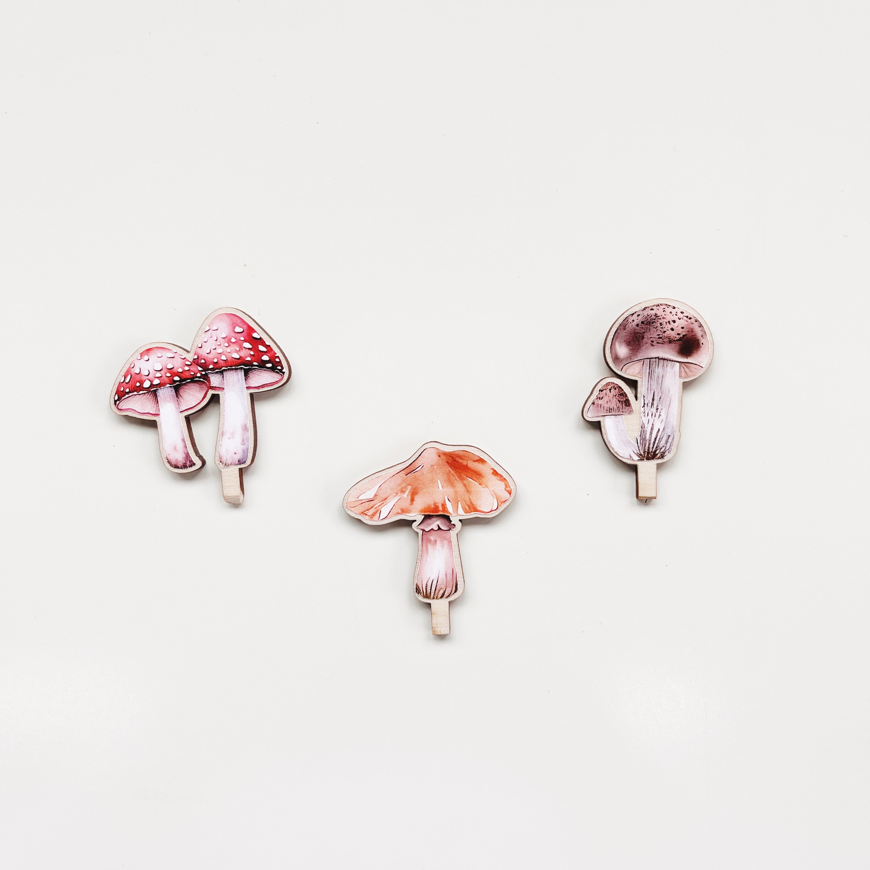 Waldmotto Motivstecker Set Pilze