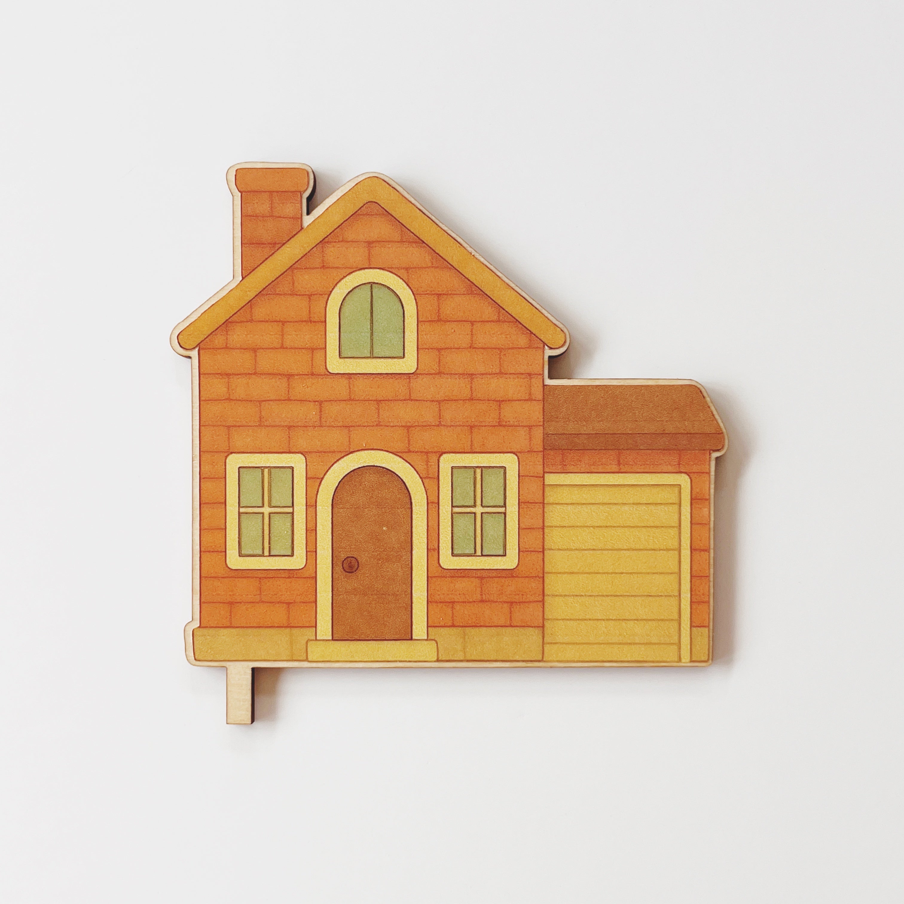 Motivstecker Backsteinhaus mit Garage
