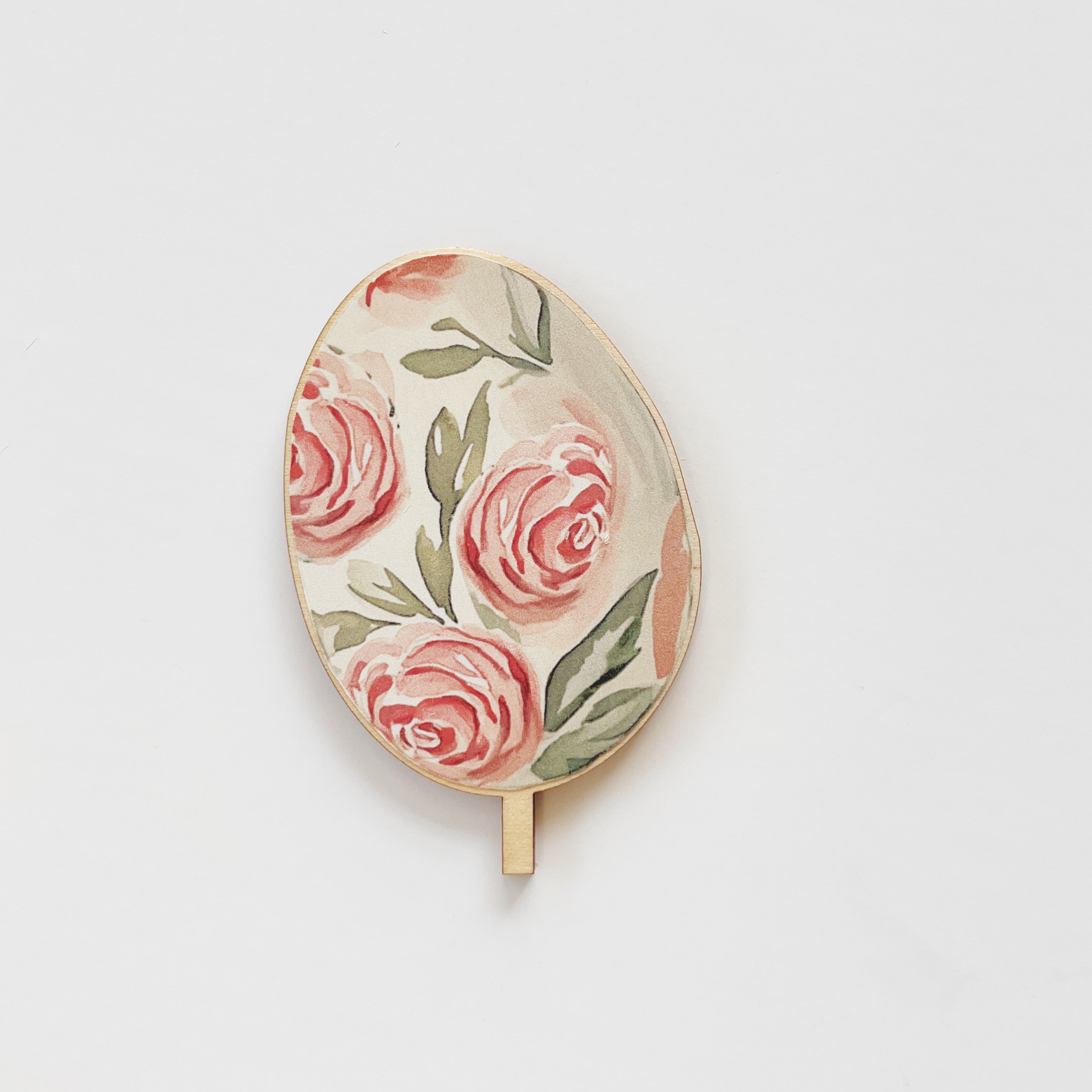 Motivstecker Ei rosa mit Rosen