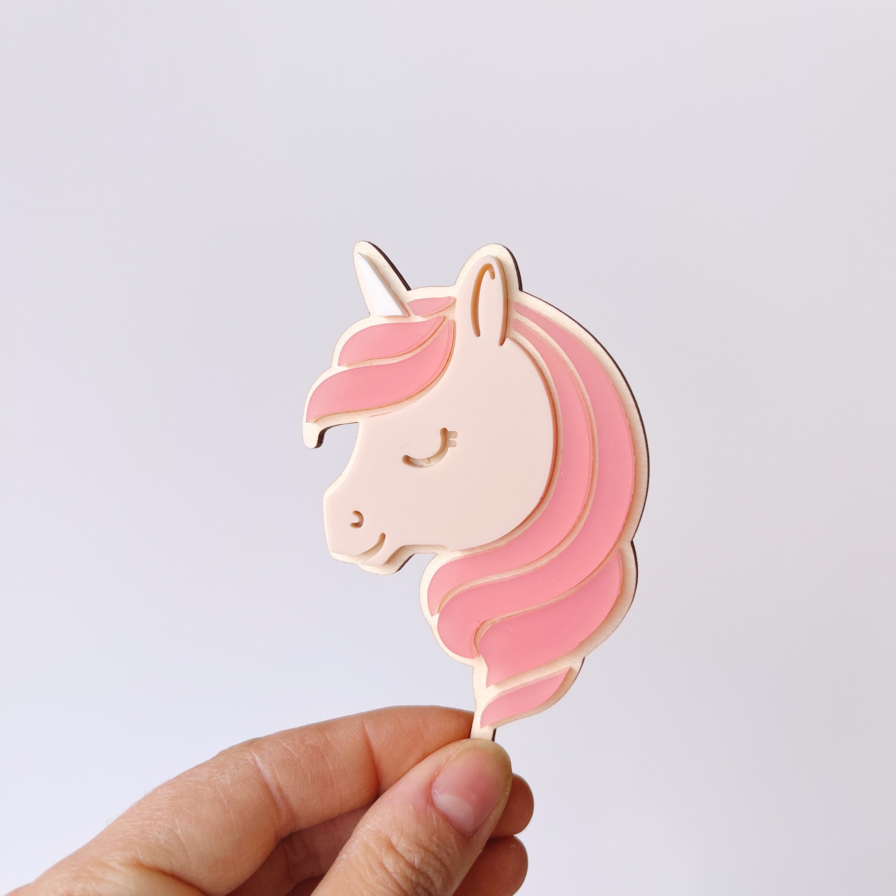 Motivstecker Einhorn Acryl auf Holz