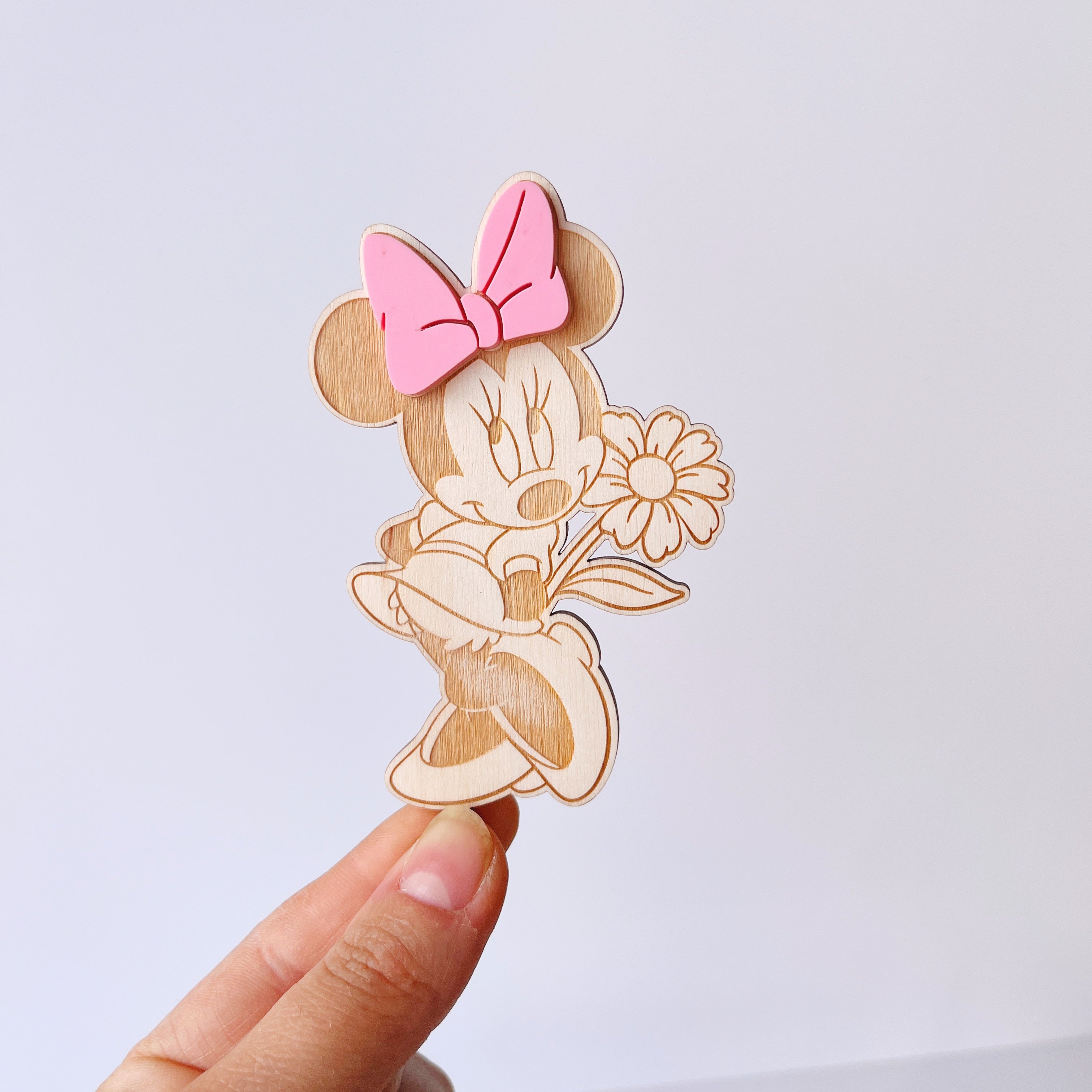Motivstecker Minnie Maus inspired Acryl auf Holz