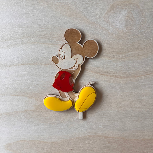 Mickey Maus inspired Motivstecker Acryl auf Holz