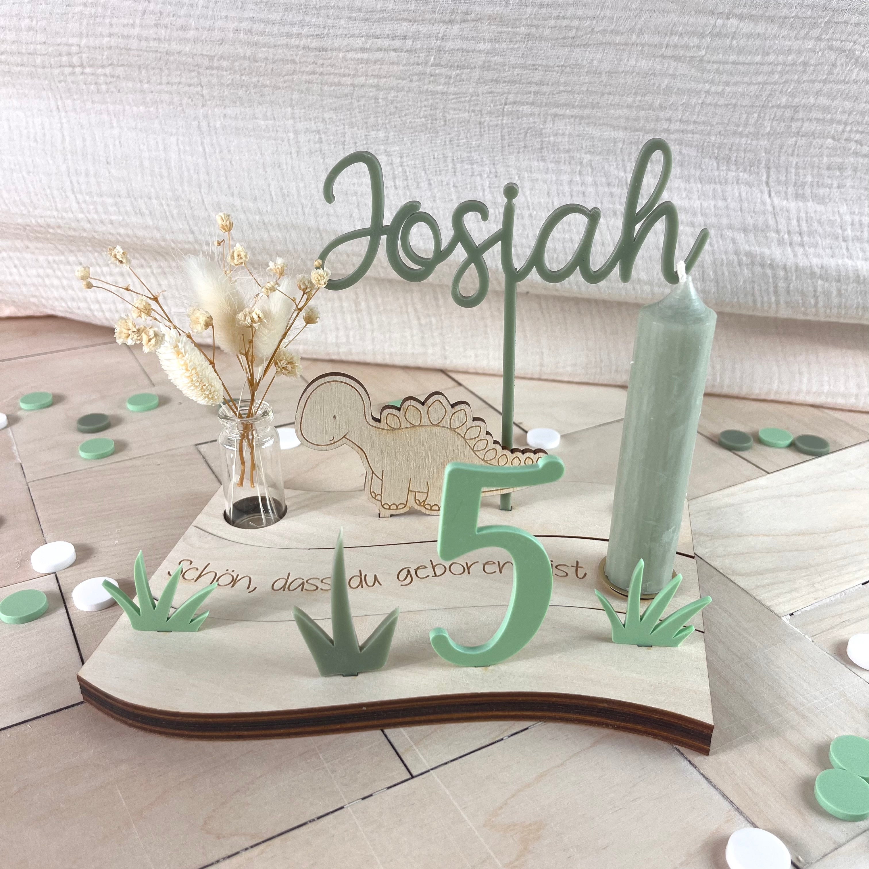 "Wavy" Geburtstagsteller Set "Dinos"