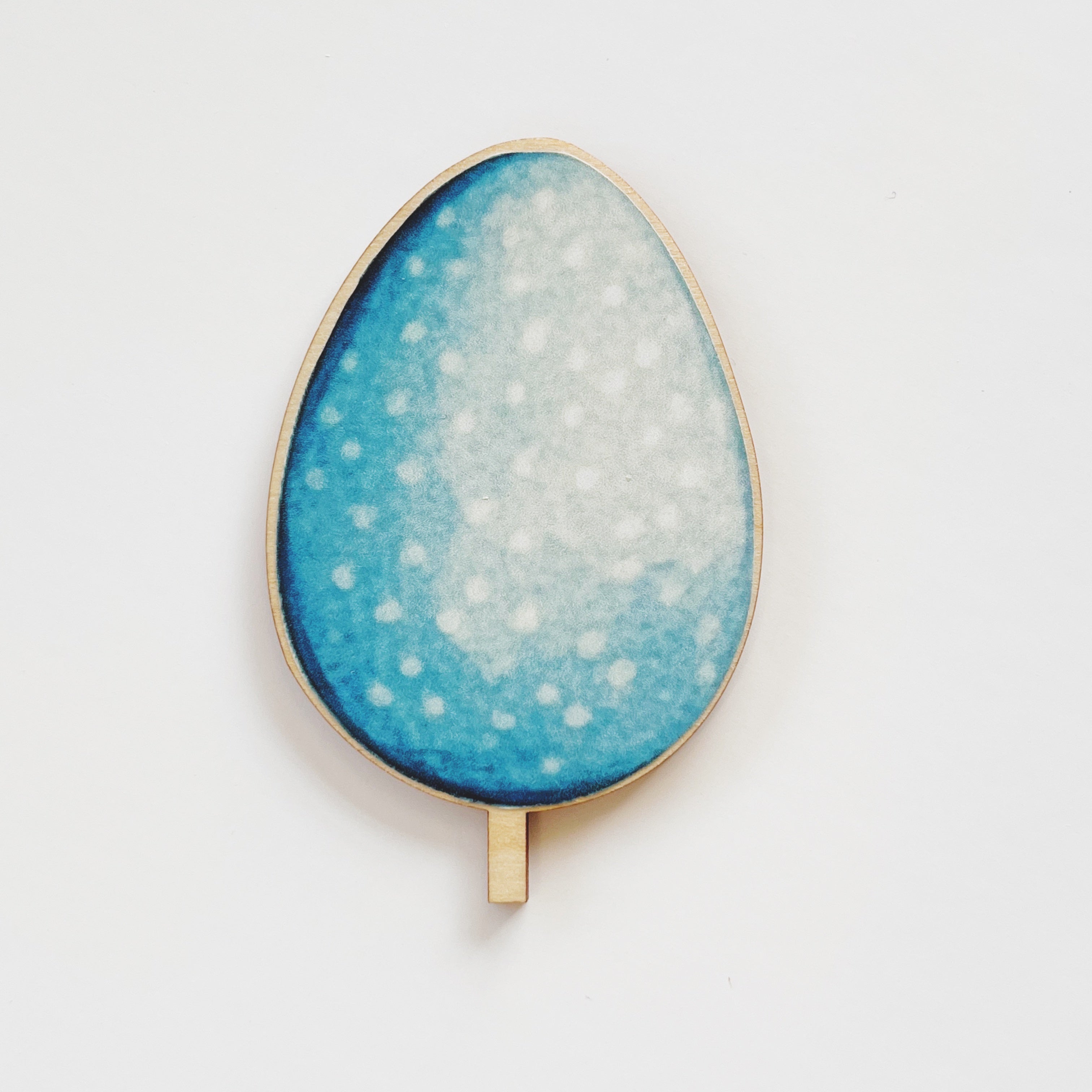 Motivstecker Ei blau mit Punkten