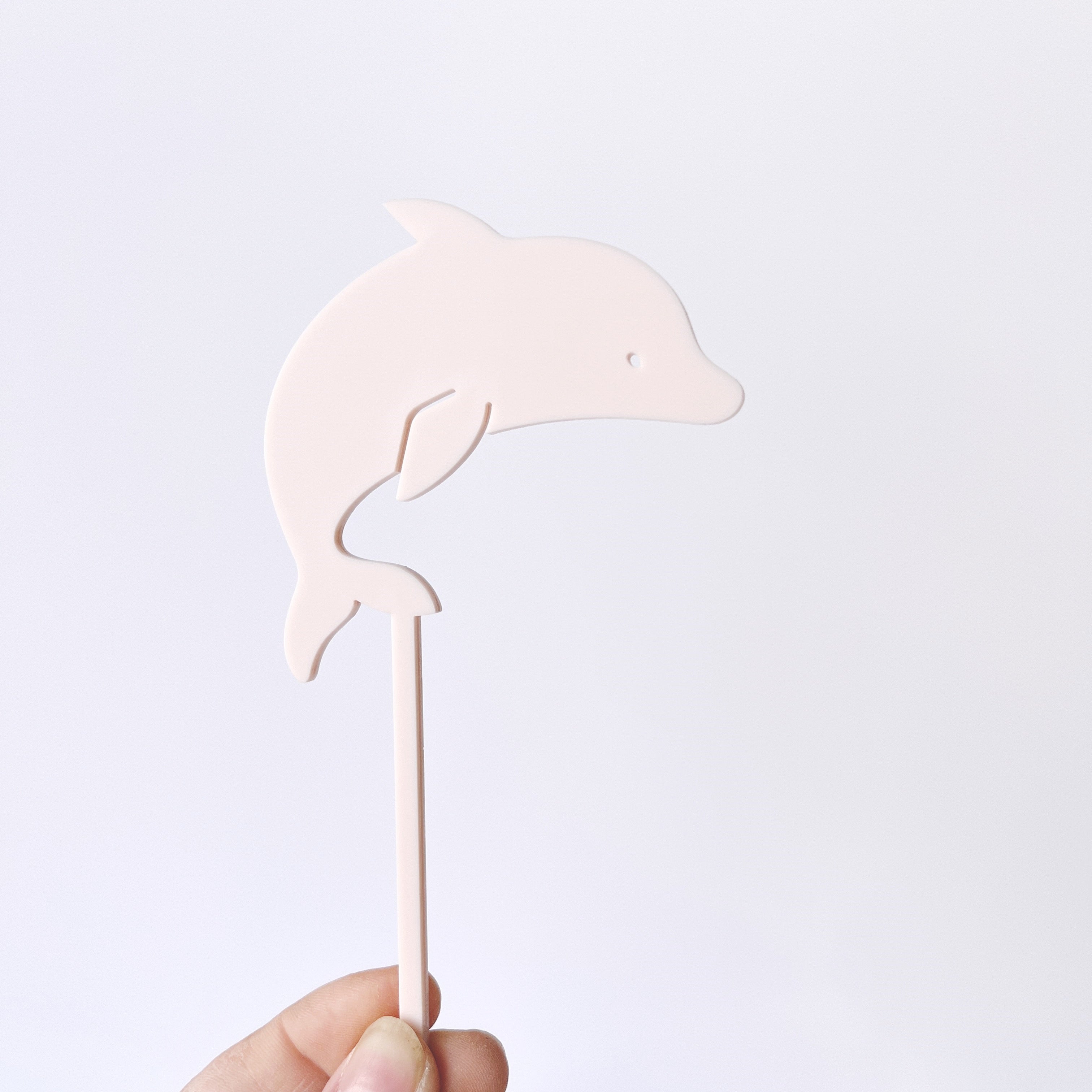 Motivstecker Delfin Acryl puderrosa
