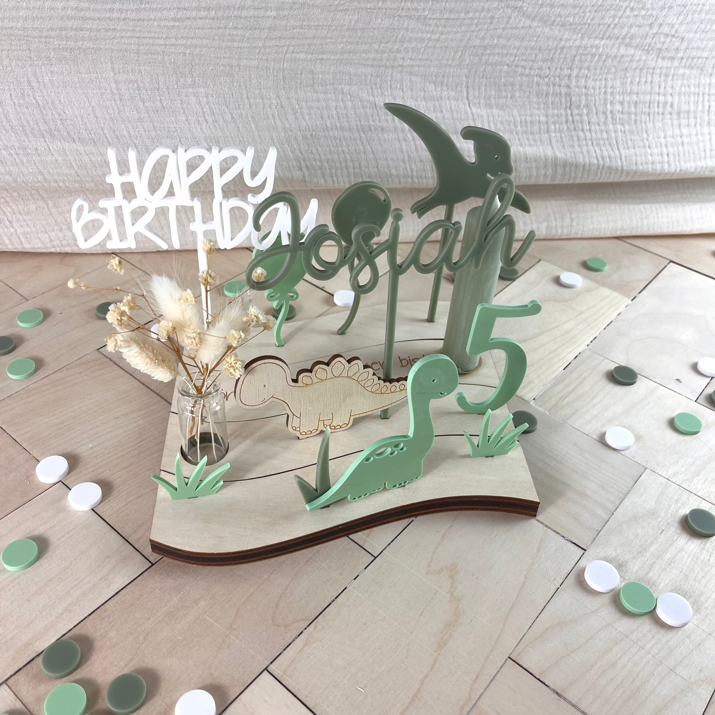 "Wavy" Geburtstagsteller Set "Dinos"
