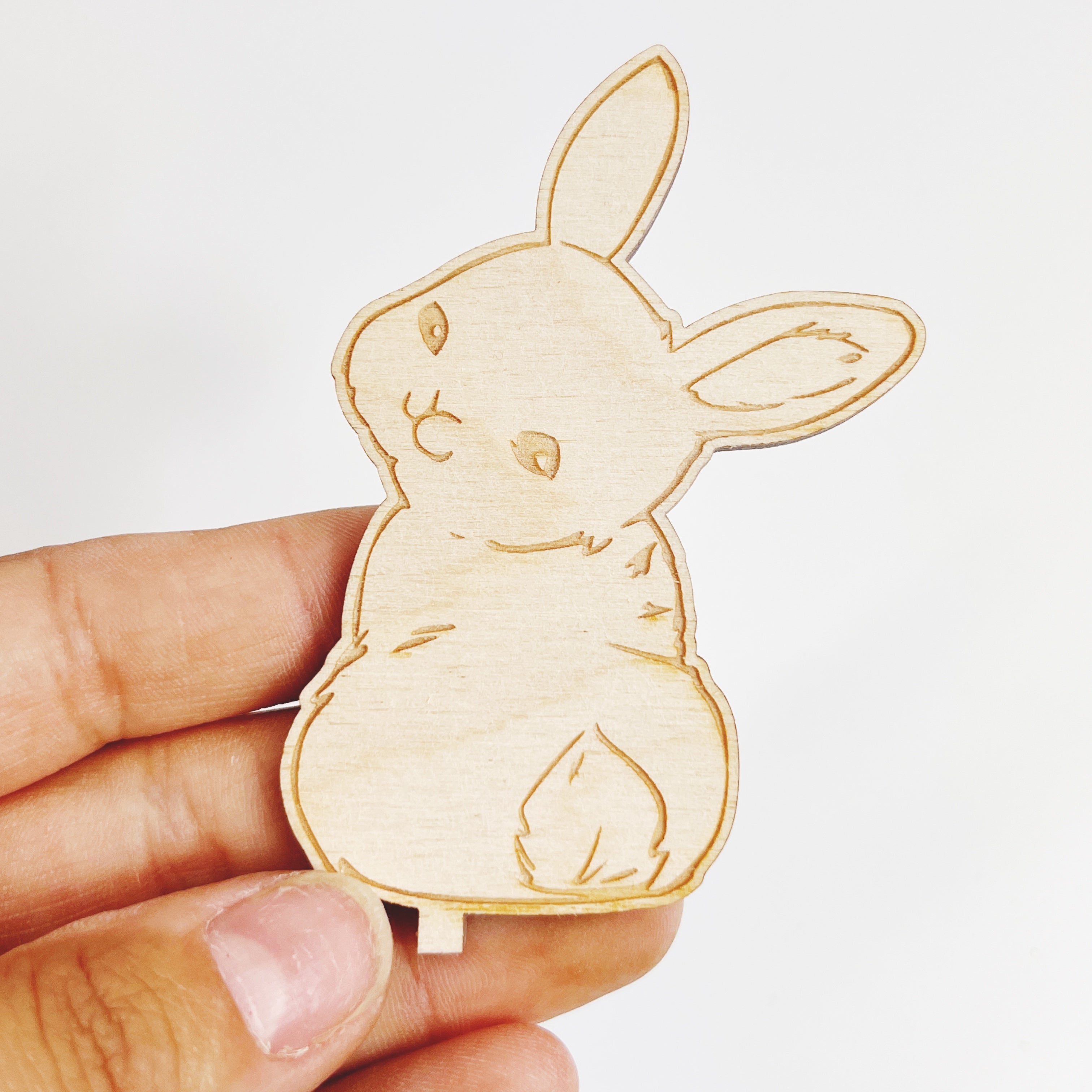 Motivstecker Hase graviert