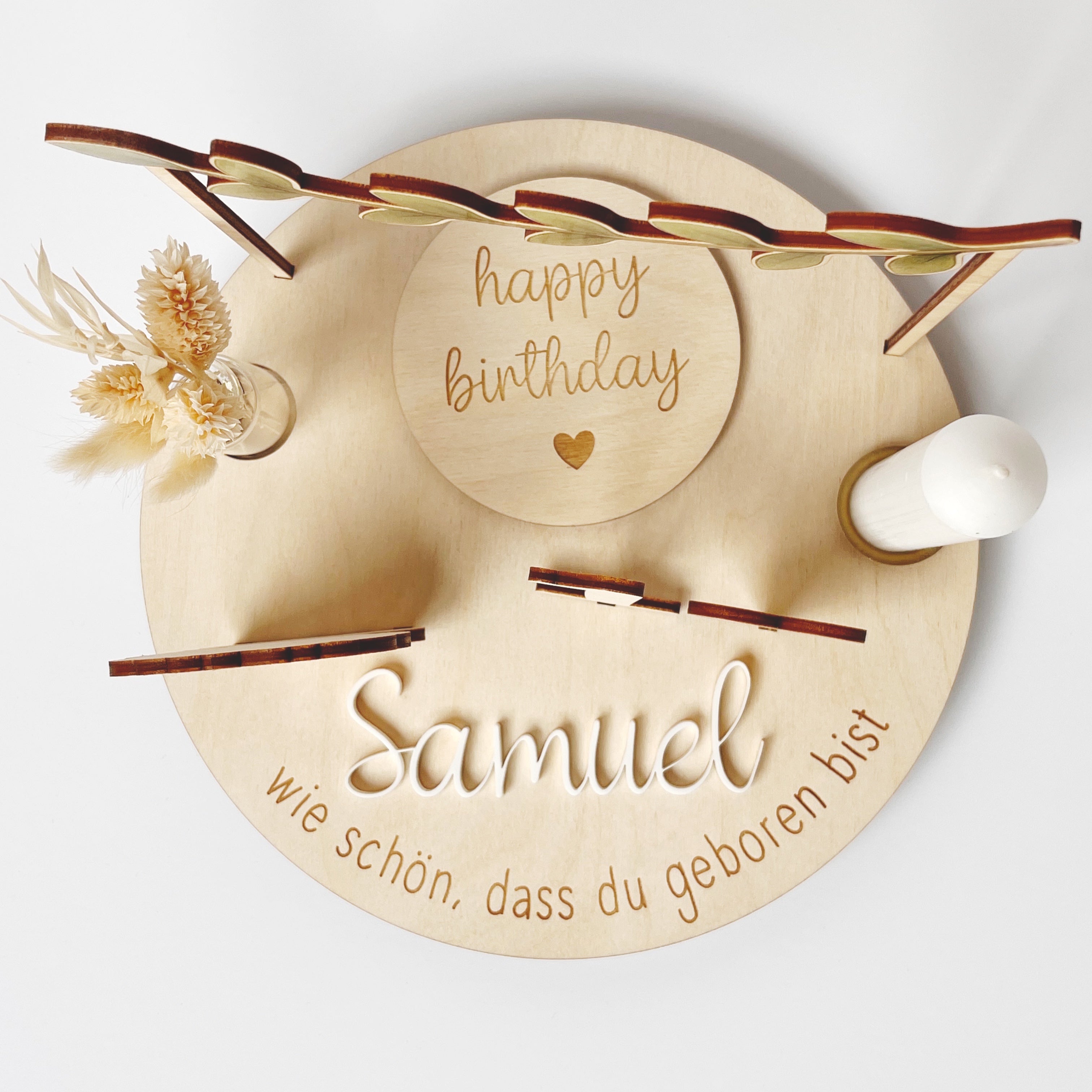 Personalisierter Geburtstagsteller mit Löwe (oder Giraffe, Tiger, Affe, Zebra, Elefant)