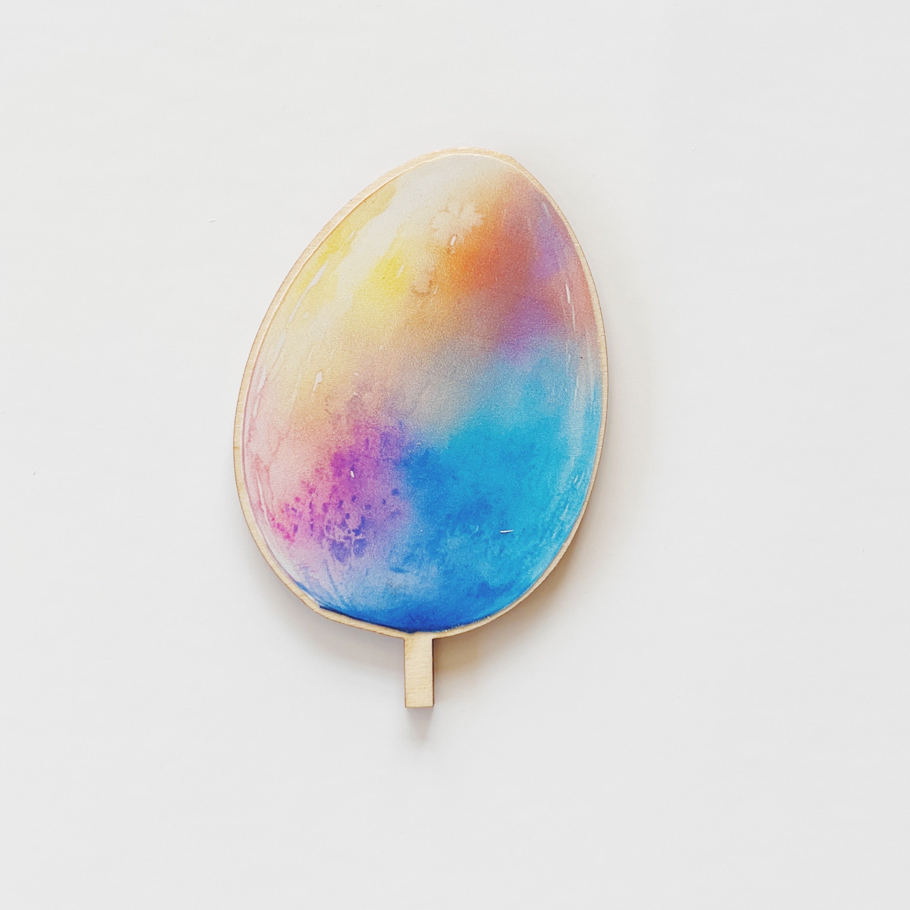 Motivstecker Ei Pastell in Regenbogenfarben
