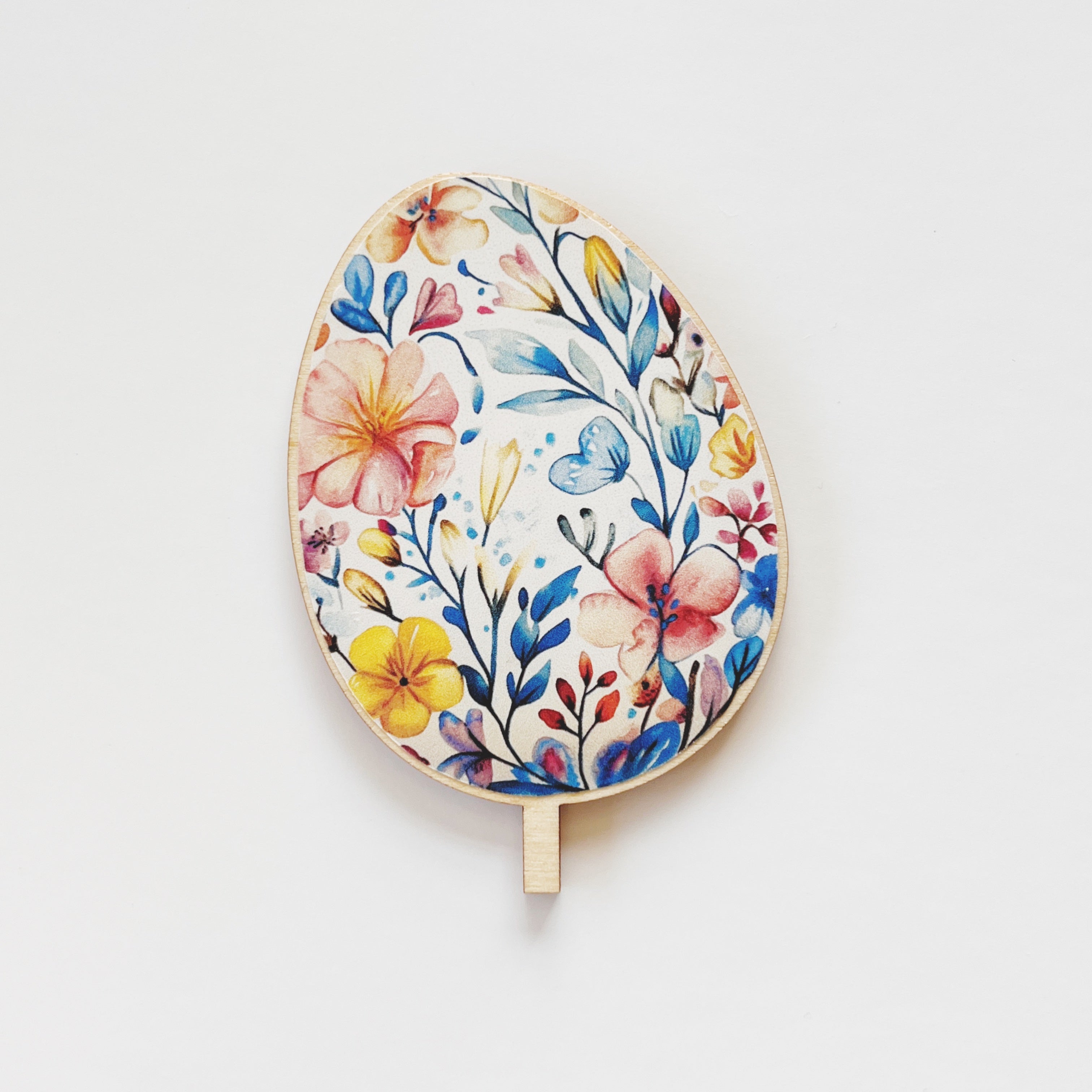Motivstecker Ei mit floralem Muster