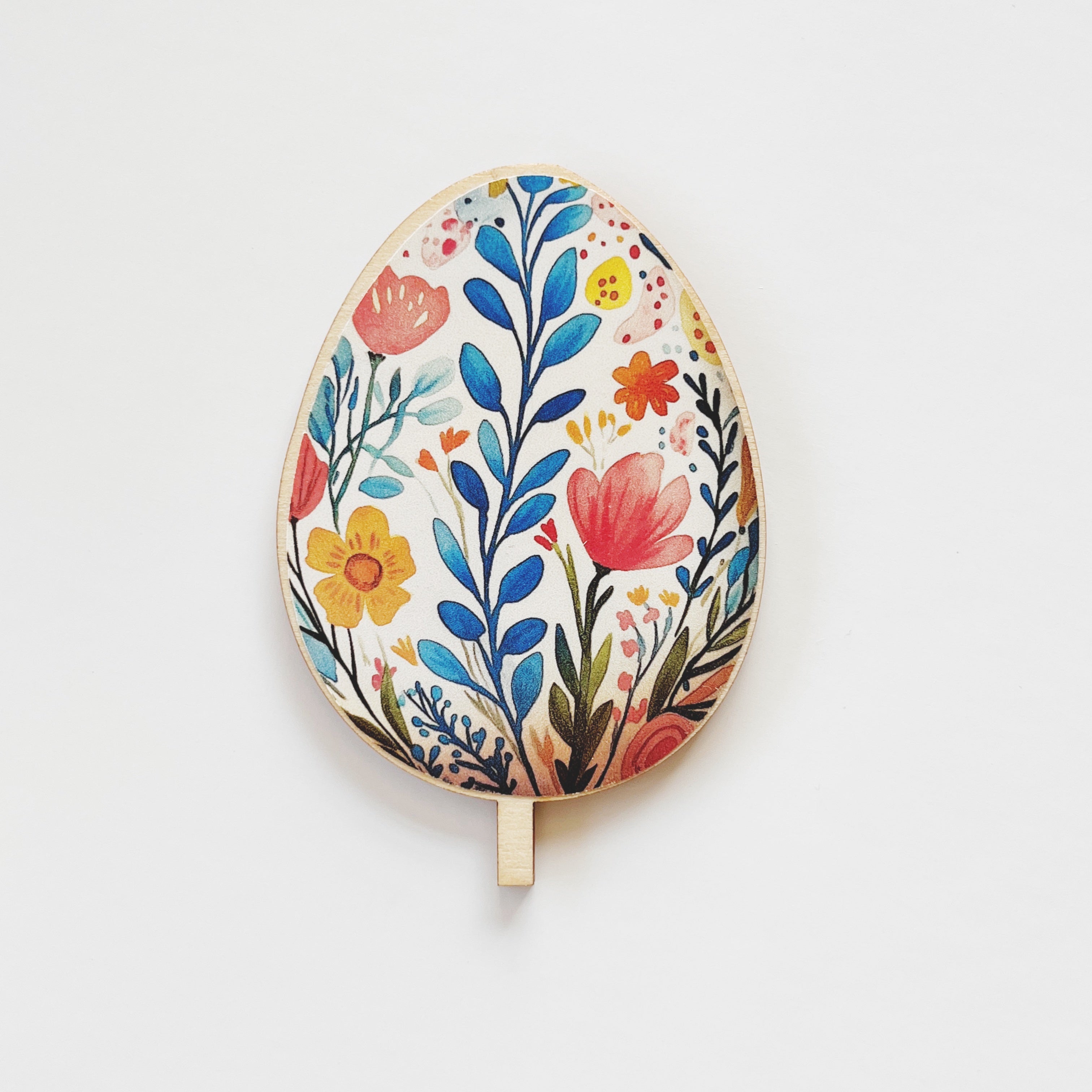 Motivstecker Ei mit floralem Muster