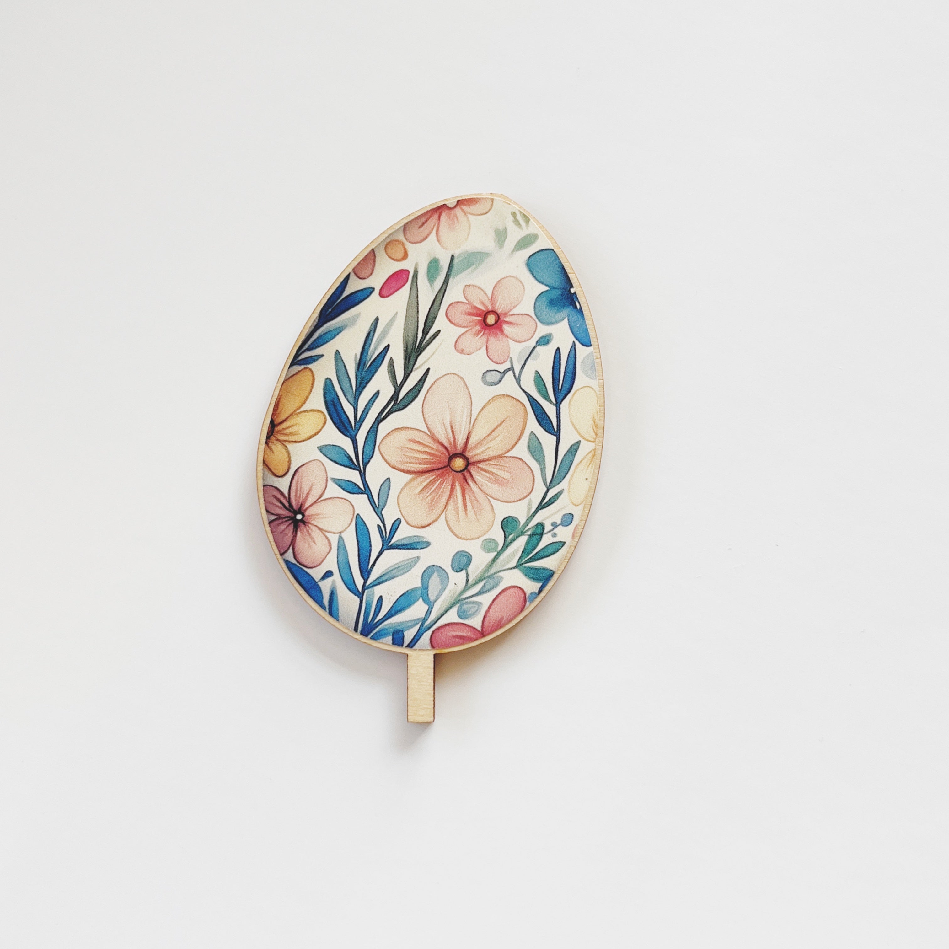 Motivstecker Ei mit floralem Muster