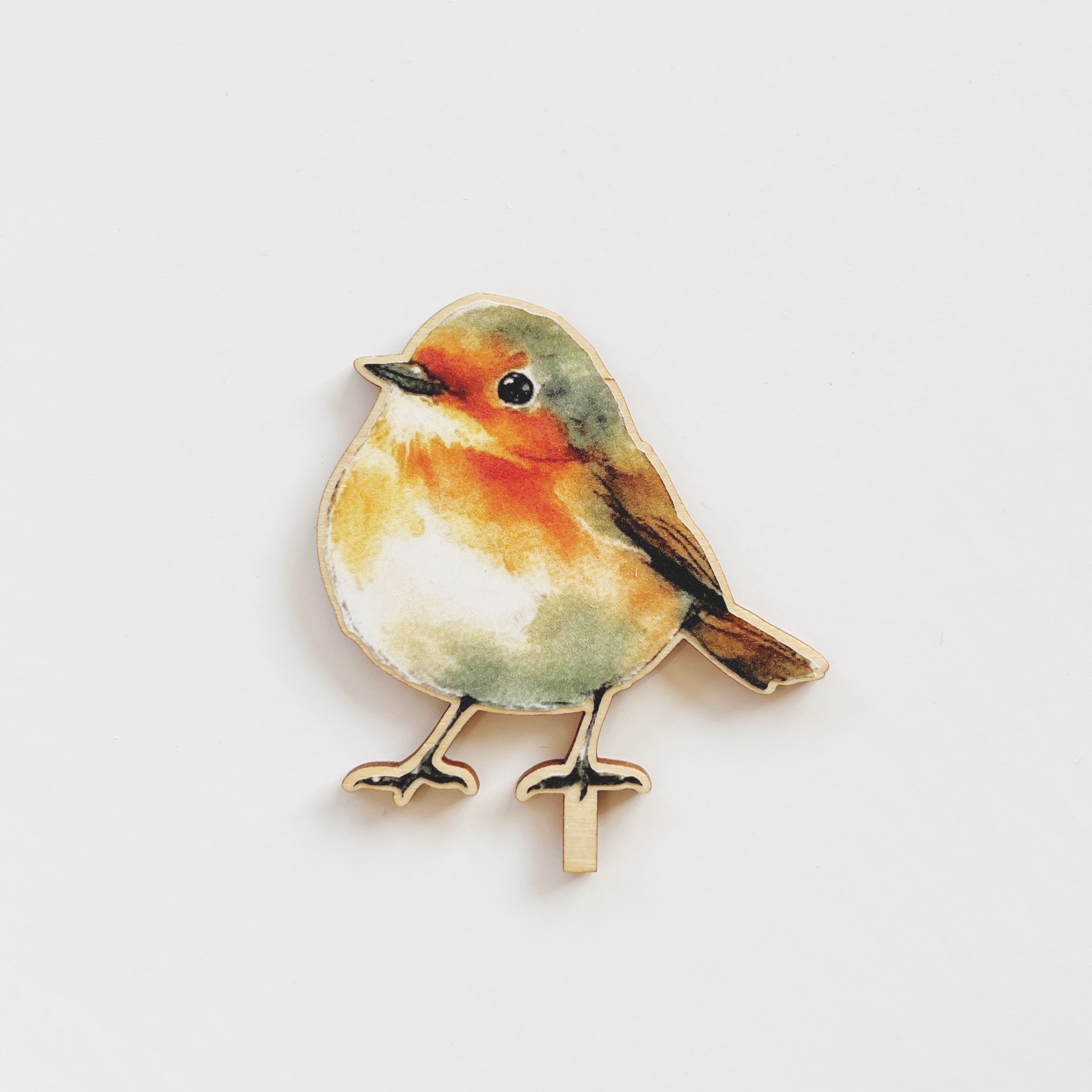Motivstecker Rotkehlchen farbig