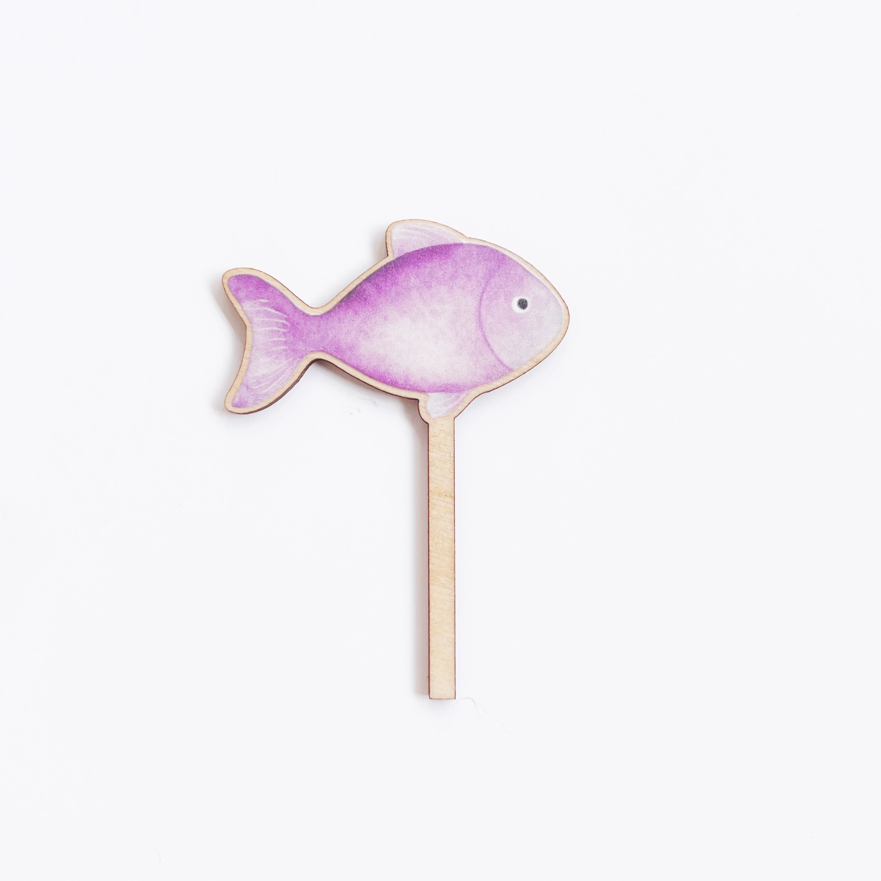 Meerjungfrau Motto Motivstecker Fischen in lila