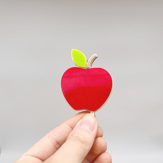 Motivstecker Apfel aus Acryl in rot
