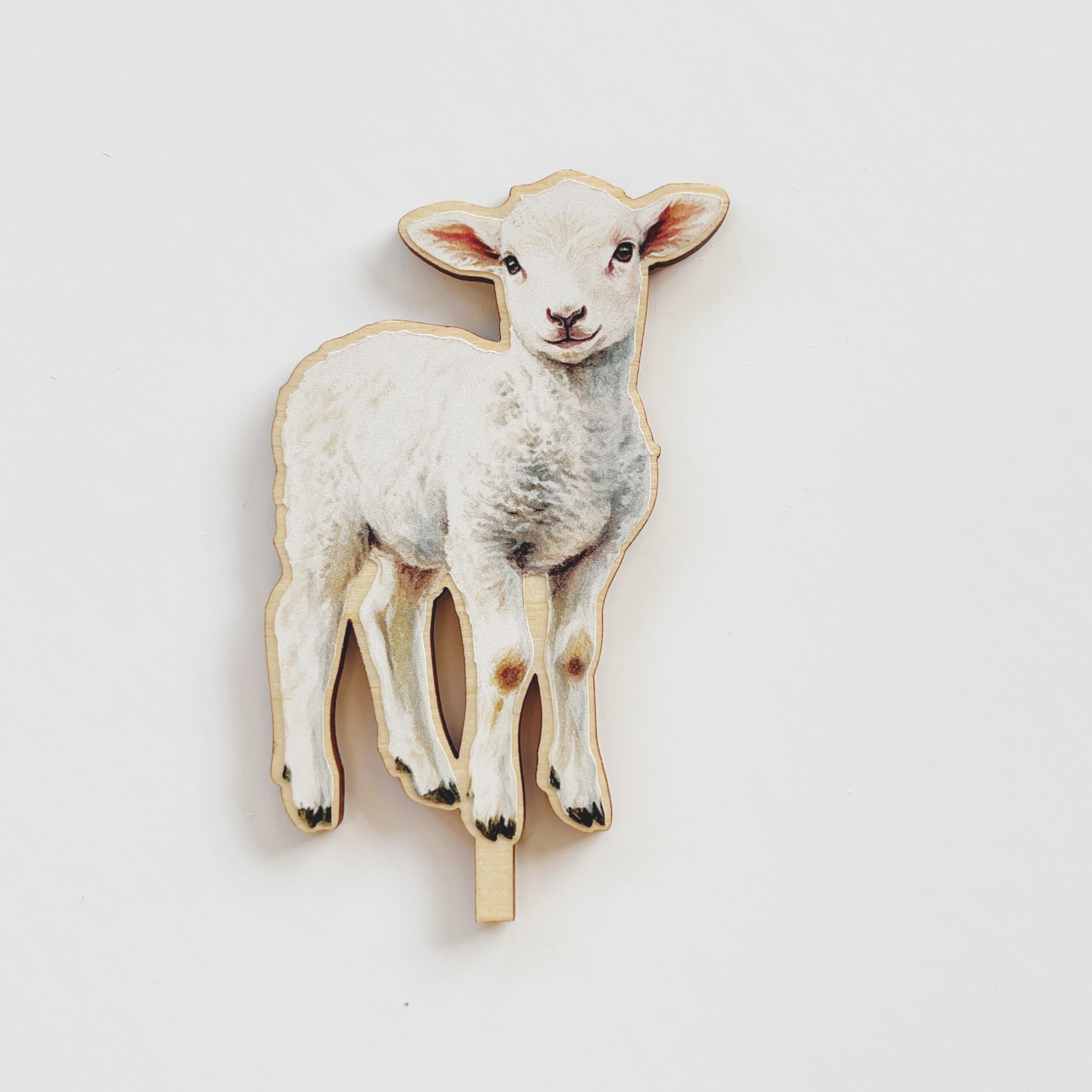 Motivstecker Lamm weiß