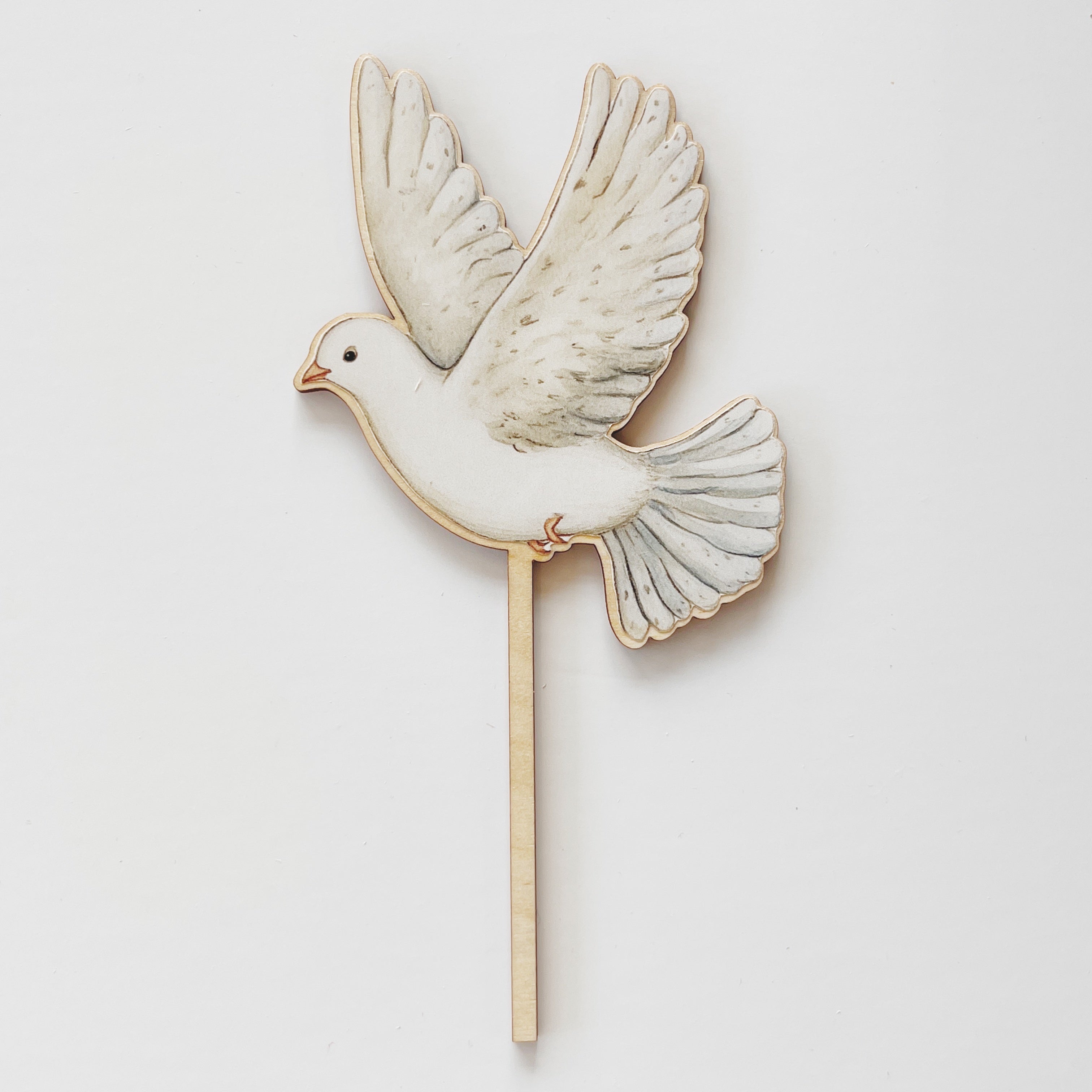 Motivstecker Taube farbig