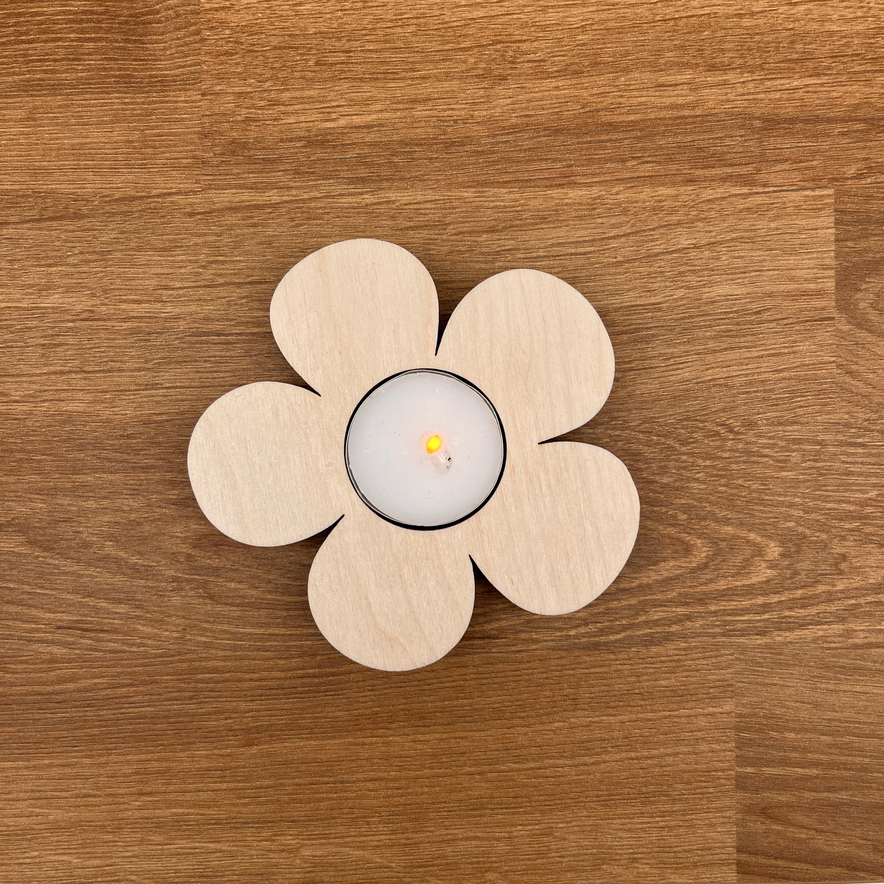 Blume Teelichthalter mit Teelicht