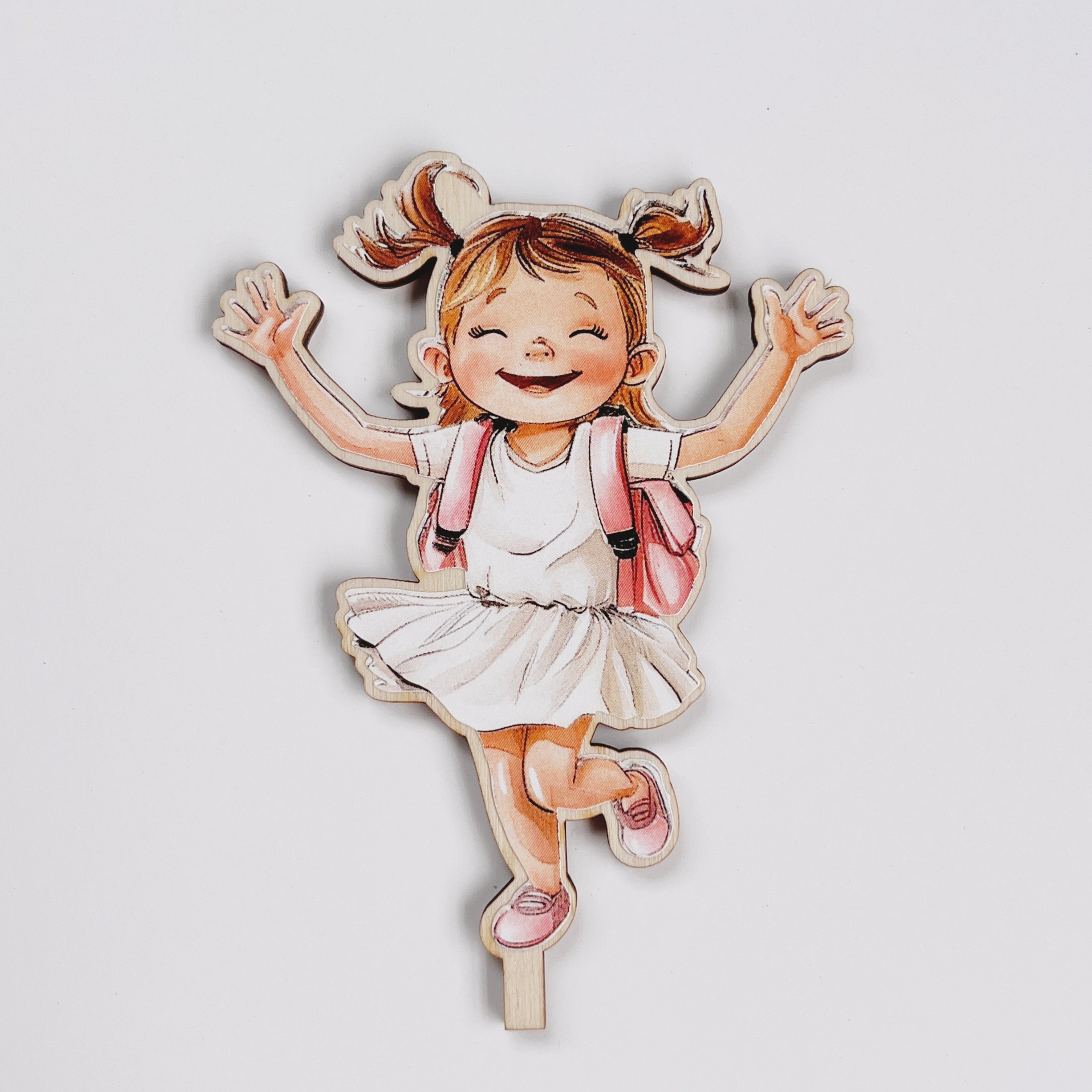 Motivstecker zur Einschulung Schulmädchen