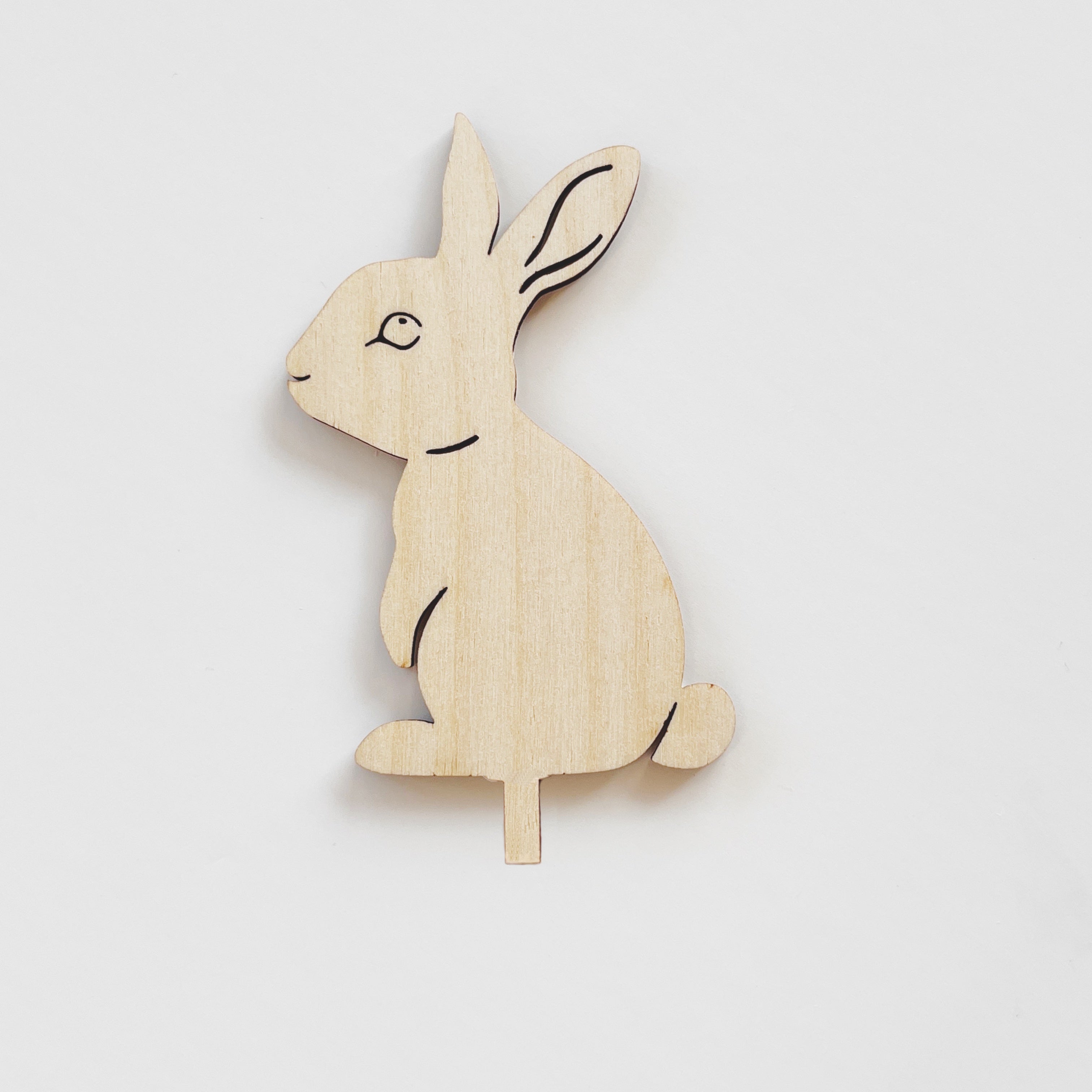 Motivstecker Hase Silhouette aufgerichtet