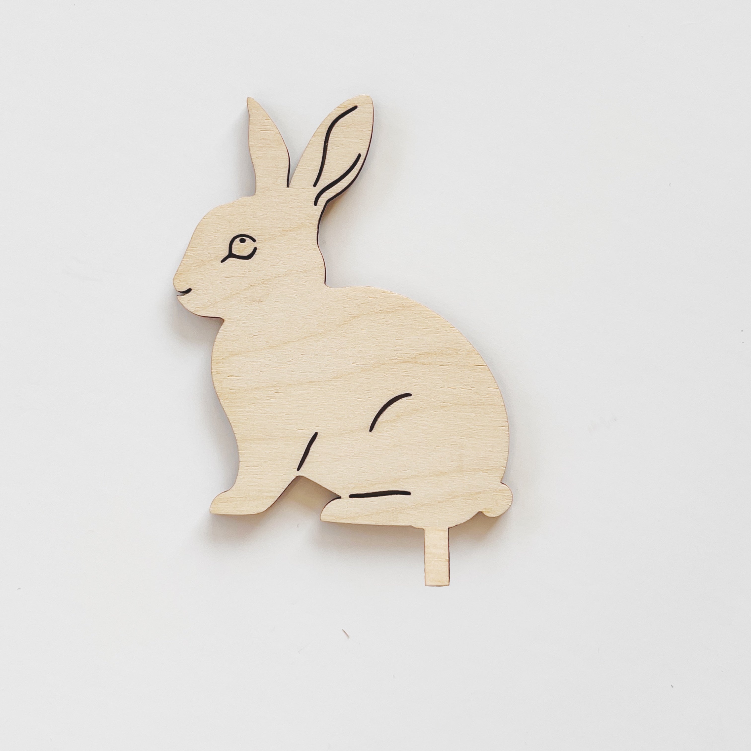 Motivstecker Hase Silhouette sitzend