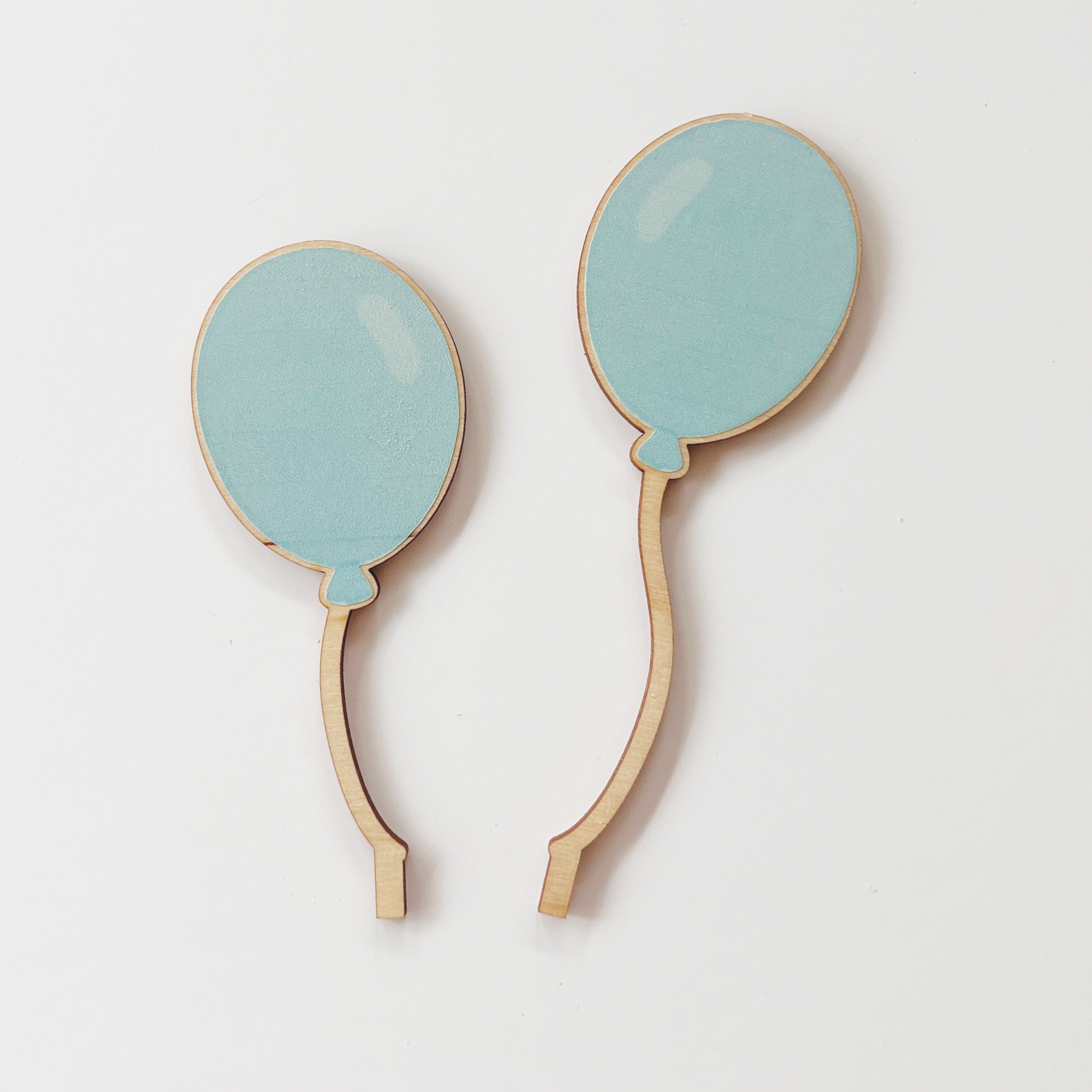 Motivstecker Luftballons 2er Set pastellblau