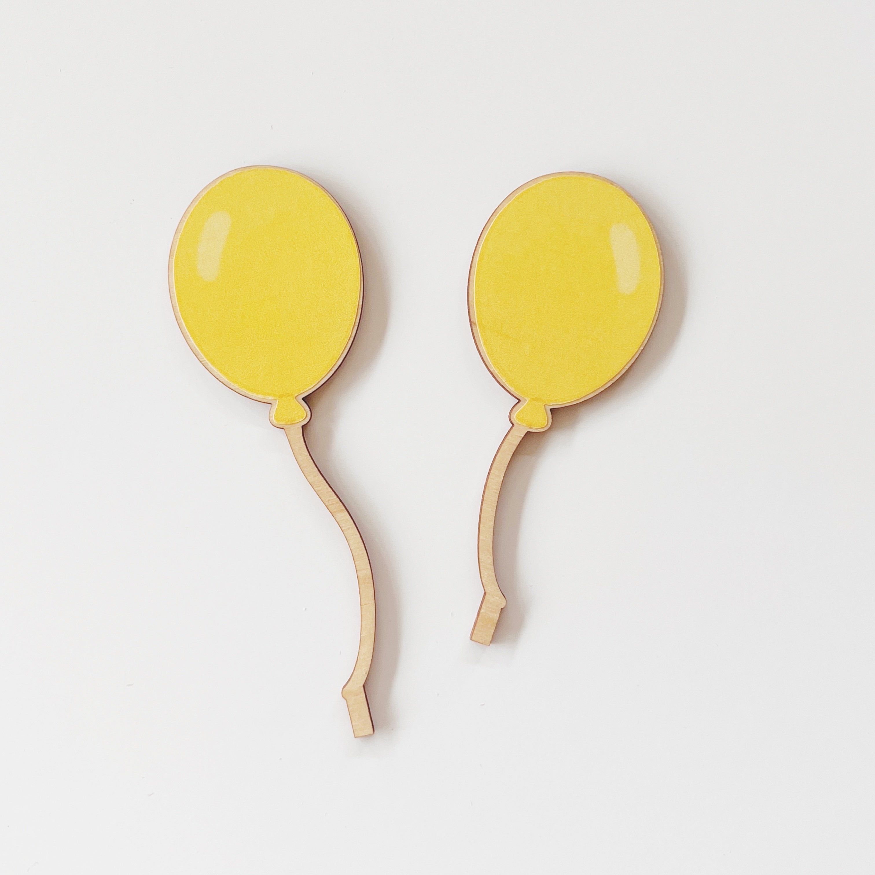 Motivstecker Luftballons 2er Set pastellgelb