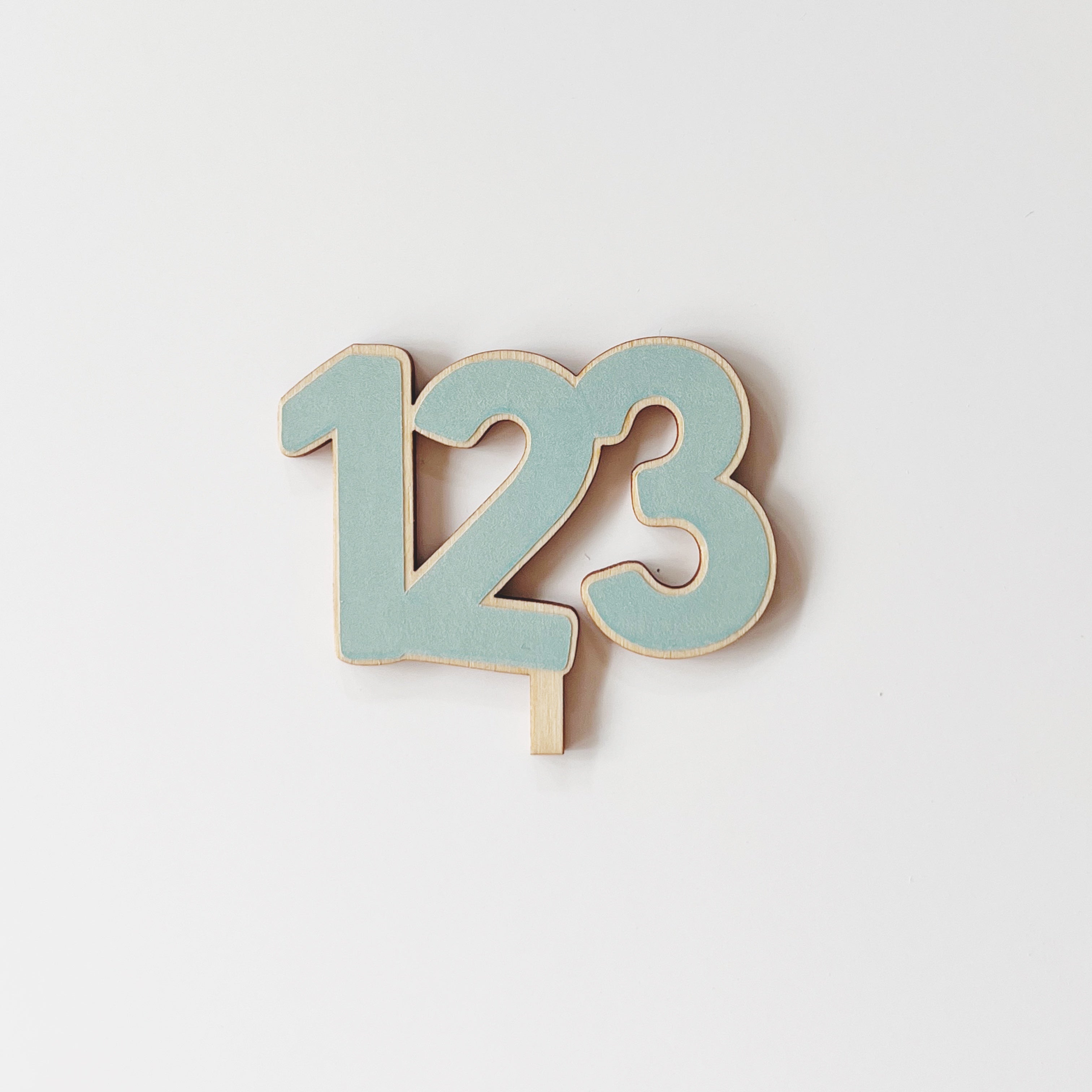 Motivstecker 123 Zahlen pastellblau