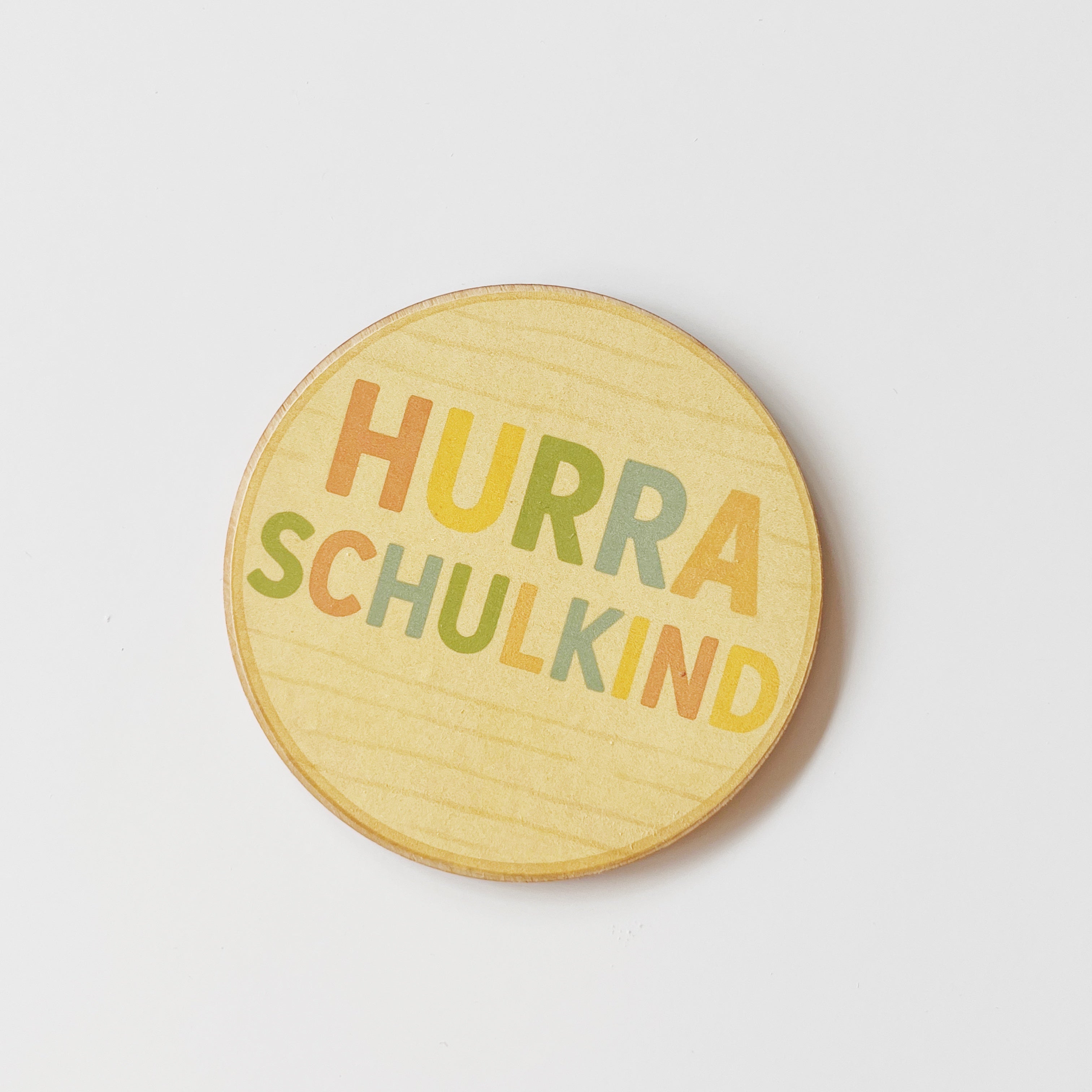 Hurra Schulkind Schildchen farbig
