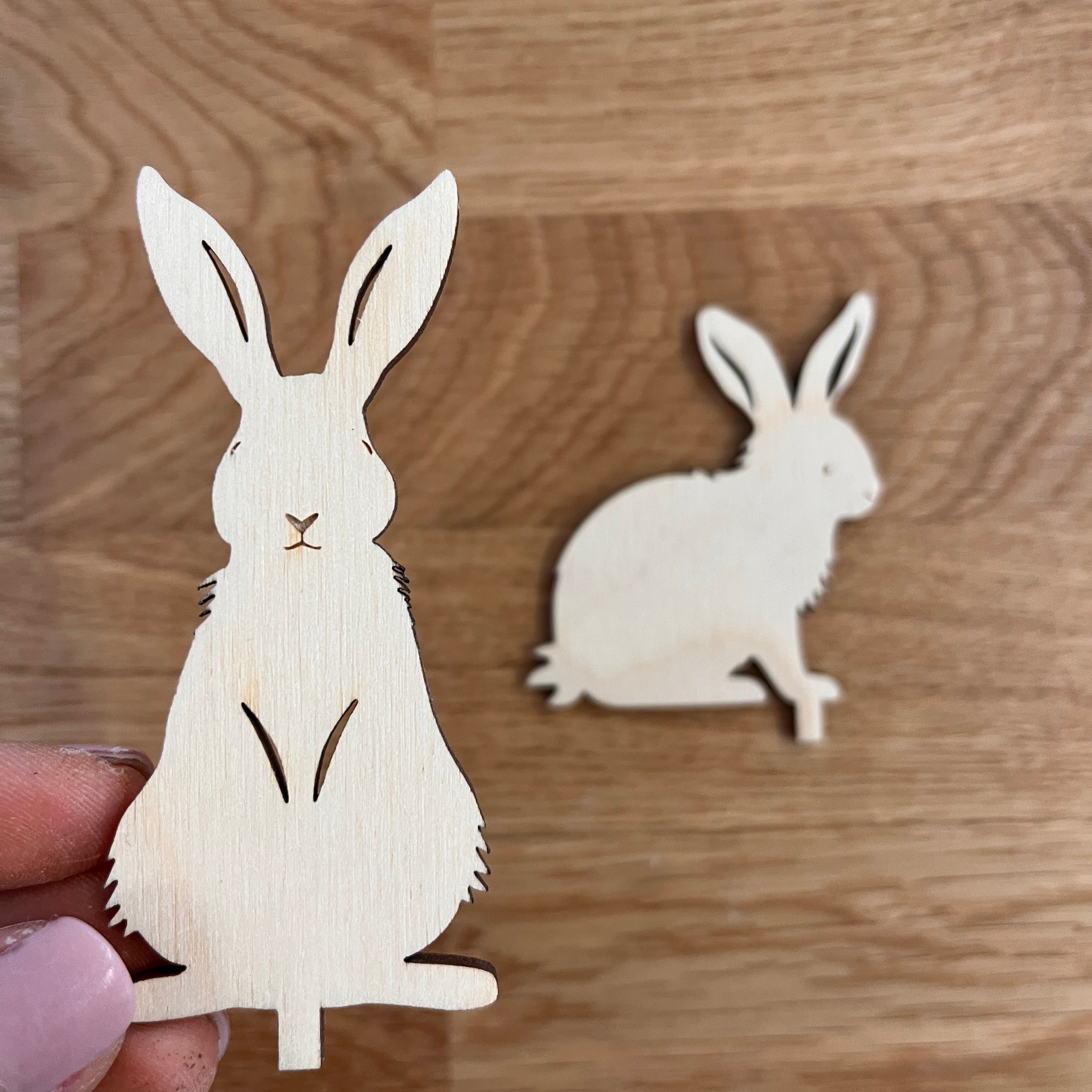 Hasen Set Motivstecker Holz