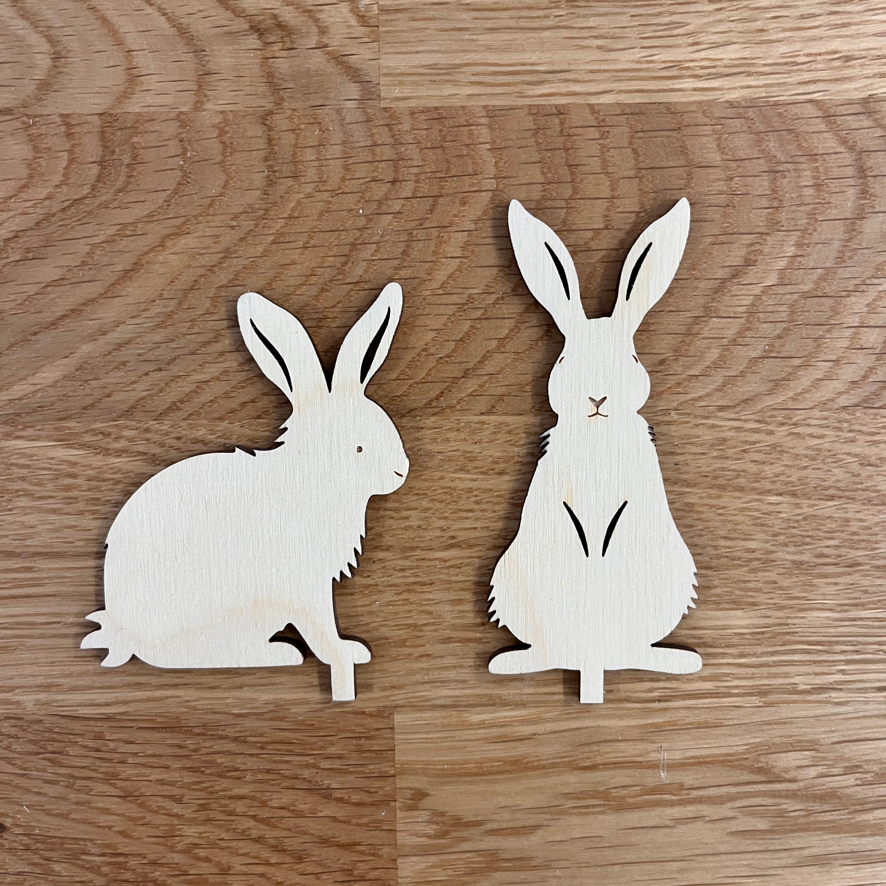 Hasen Set Motivstecker Holz