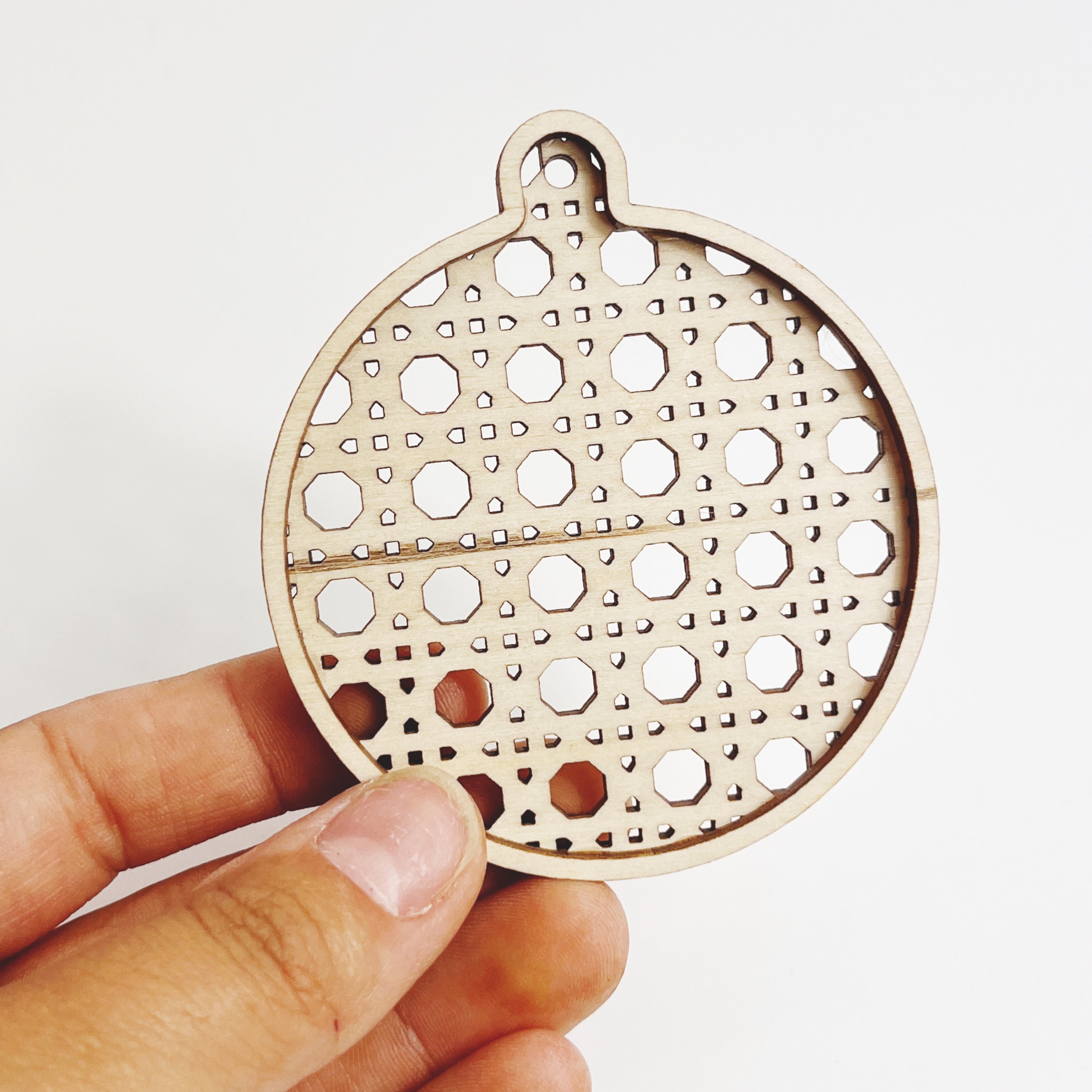 Rattan Optik Christbaumkugel